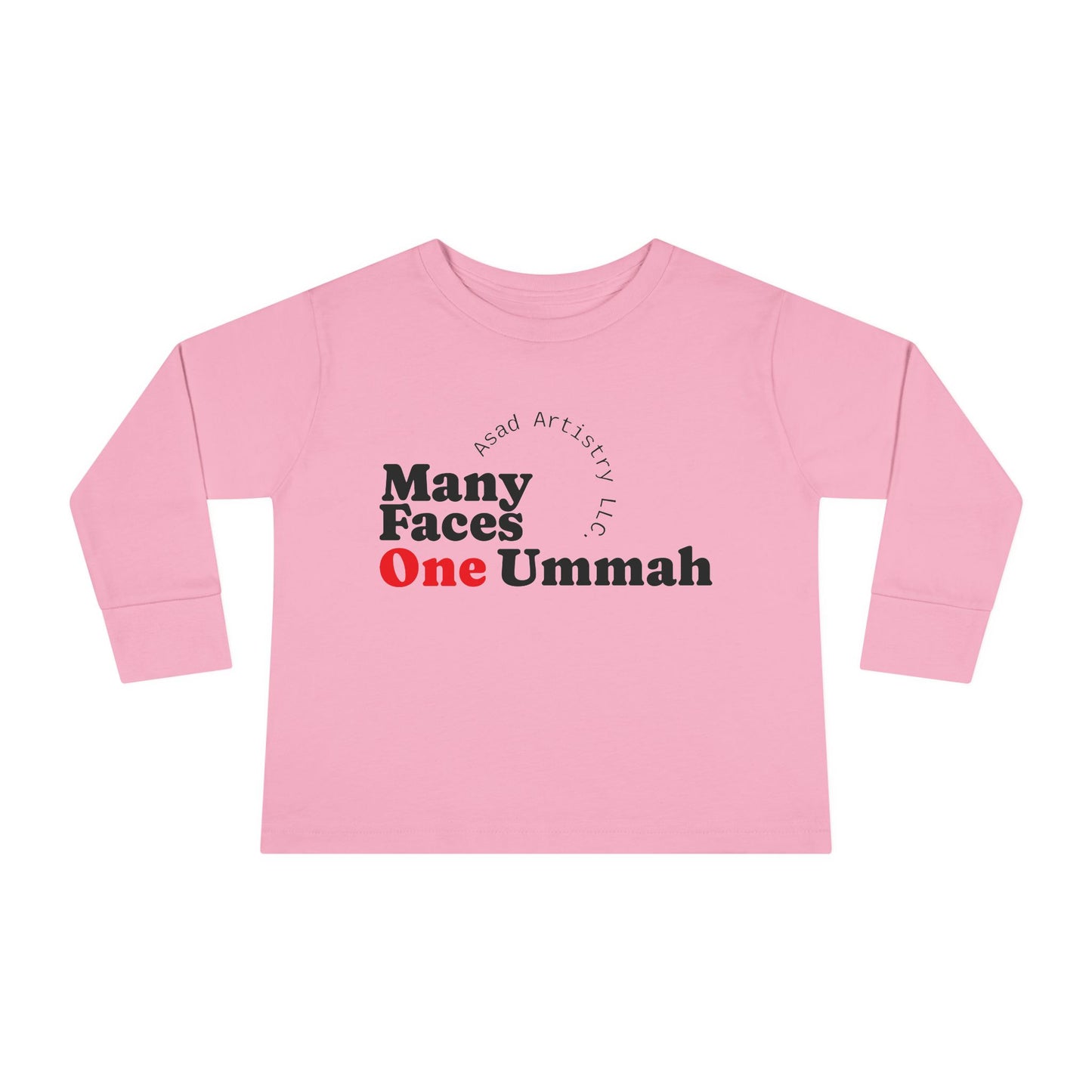 Many Faces One Ummah Toddler Long Sleeve Tee – For Little Hearts, Big Unity