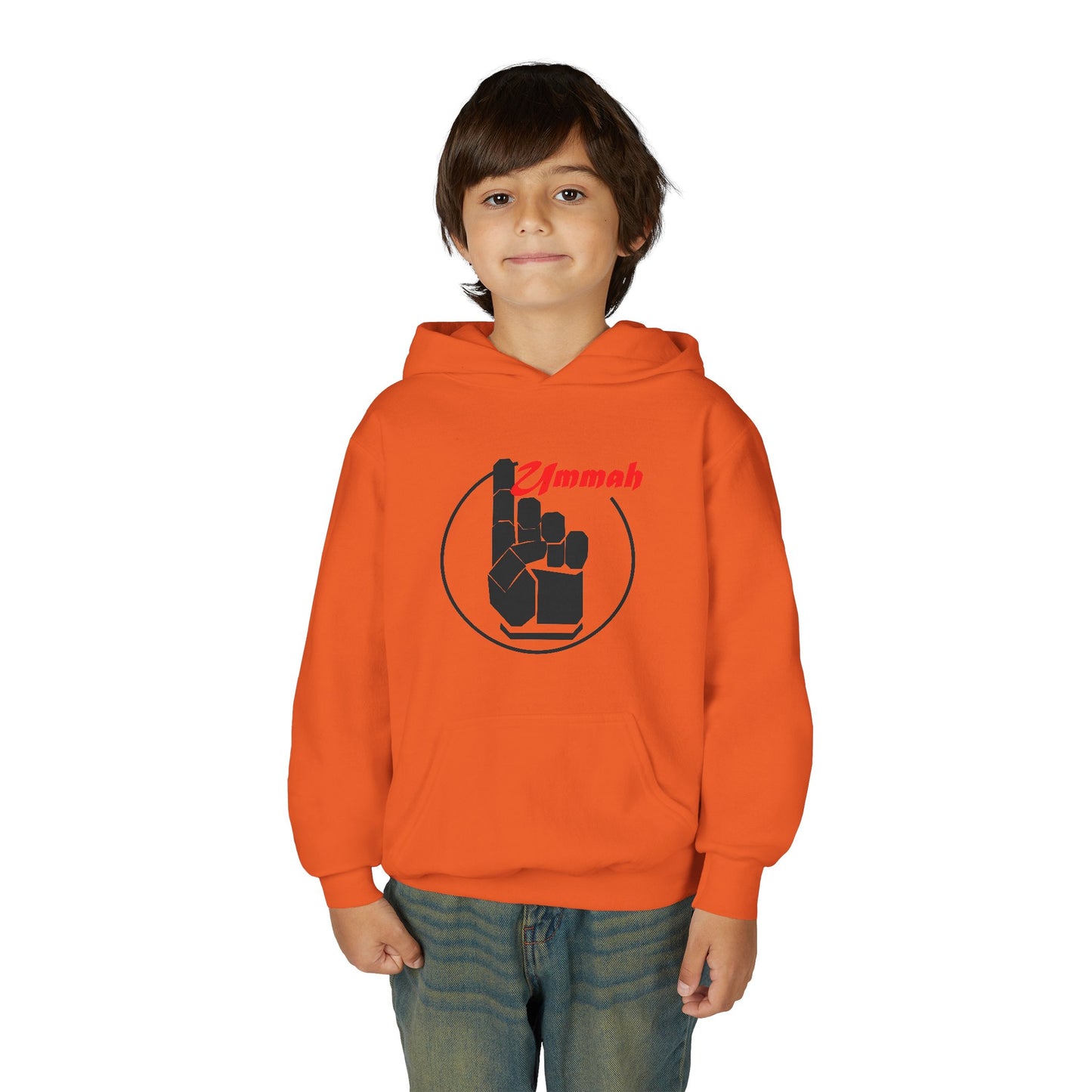 Youth Hooded Sweatshirt with 'Ummah' Graphic - Cozy & Stylish for All Occasions