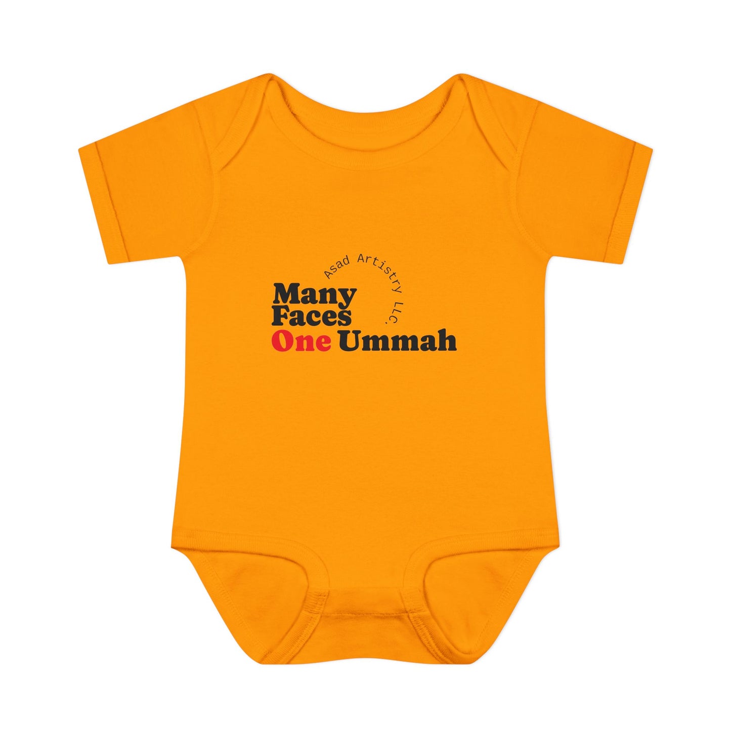 Many Faces One Ummah Infant Bodysuit – Softness, Simplicity, and Unity from Day One