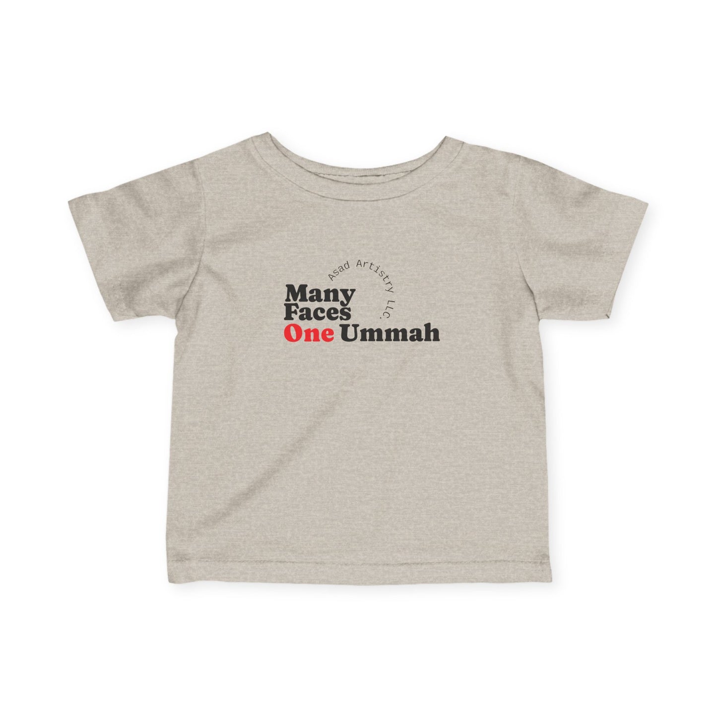 Many Faces One Ummah Infant Fine Jersey Tee – Softness That Speaks Unity