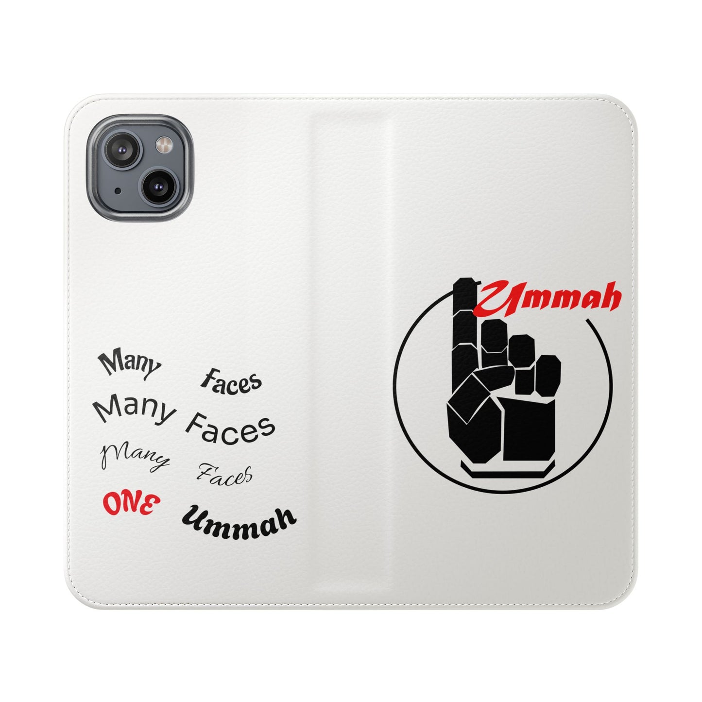 Many Faces, One Ummah Flip Case — where purpose meets protection.