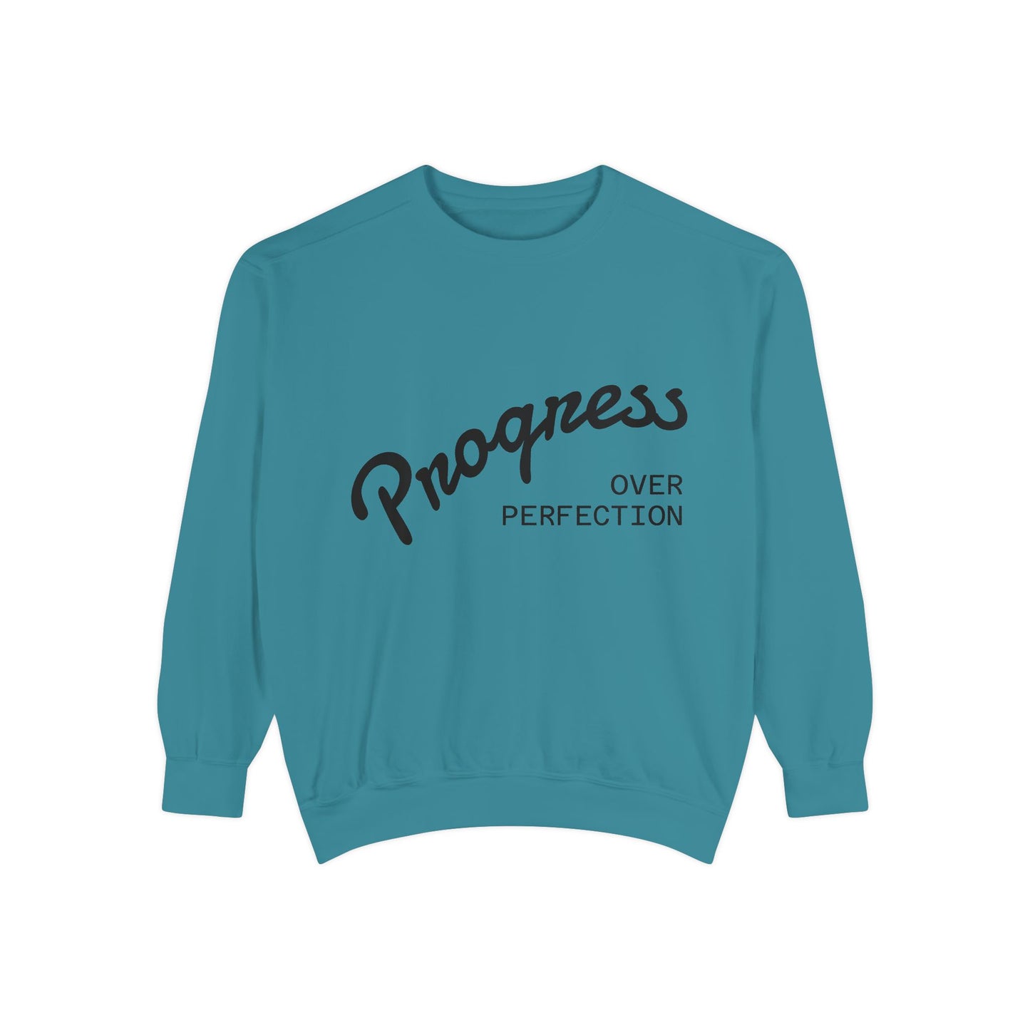 Unisex Inspirational Sweatshirt - Progress Over Perfection