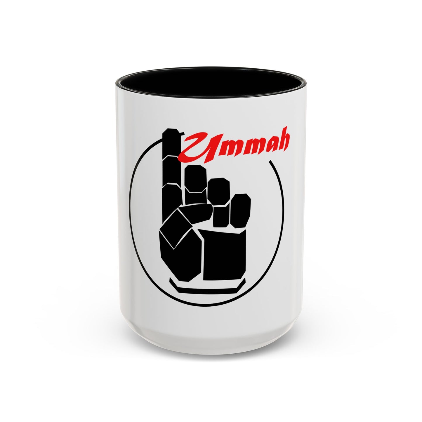 Black Logo-One Ummah Accent Coffee Mug – Sip with Unity