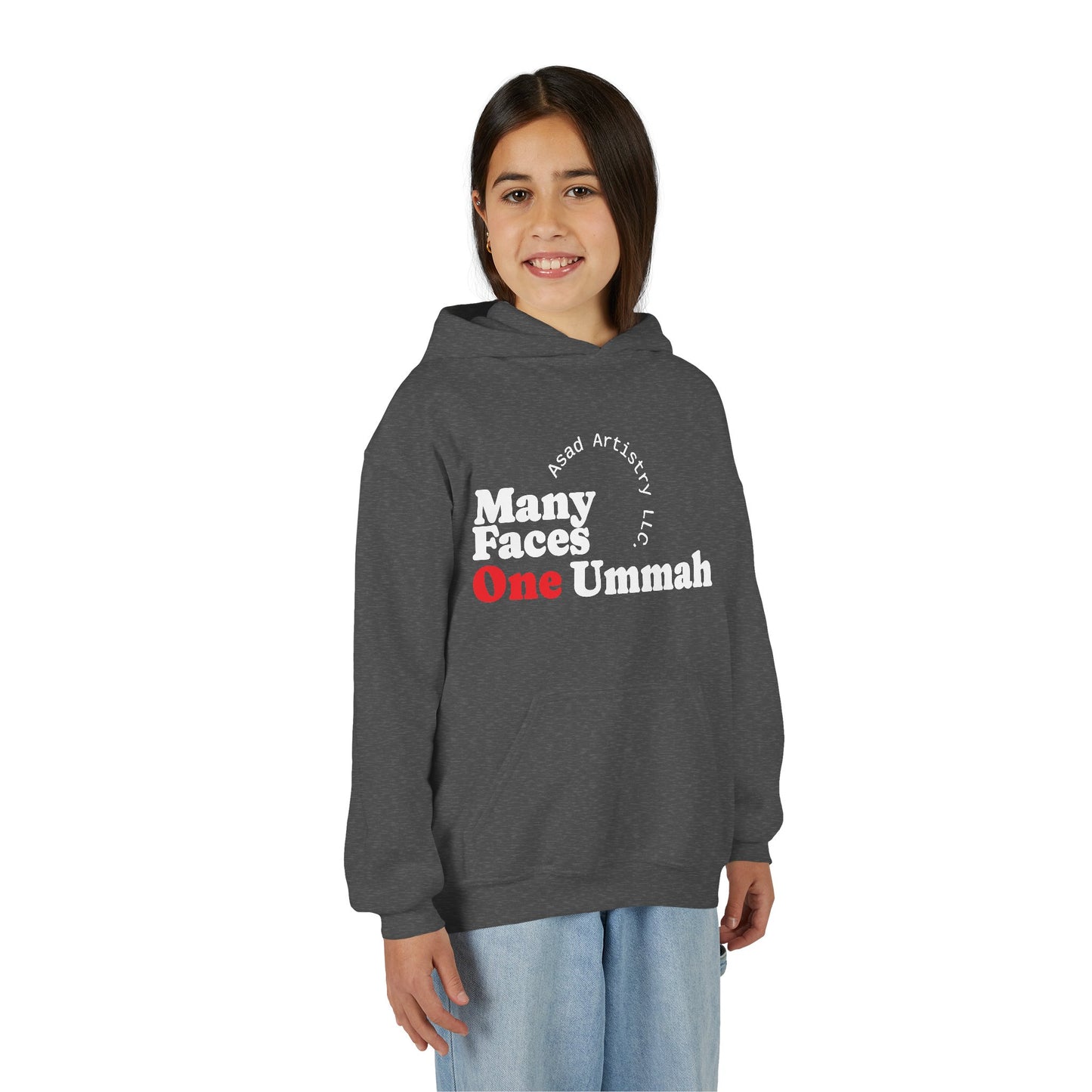 Youth Hoodie – Many Faces, One Ummah: Unity in Comfort