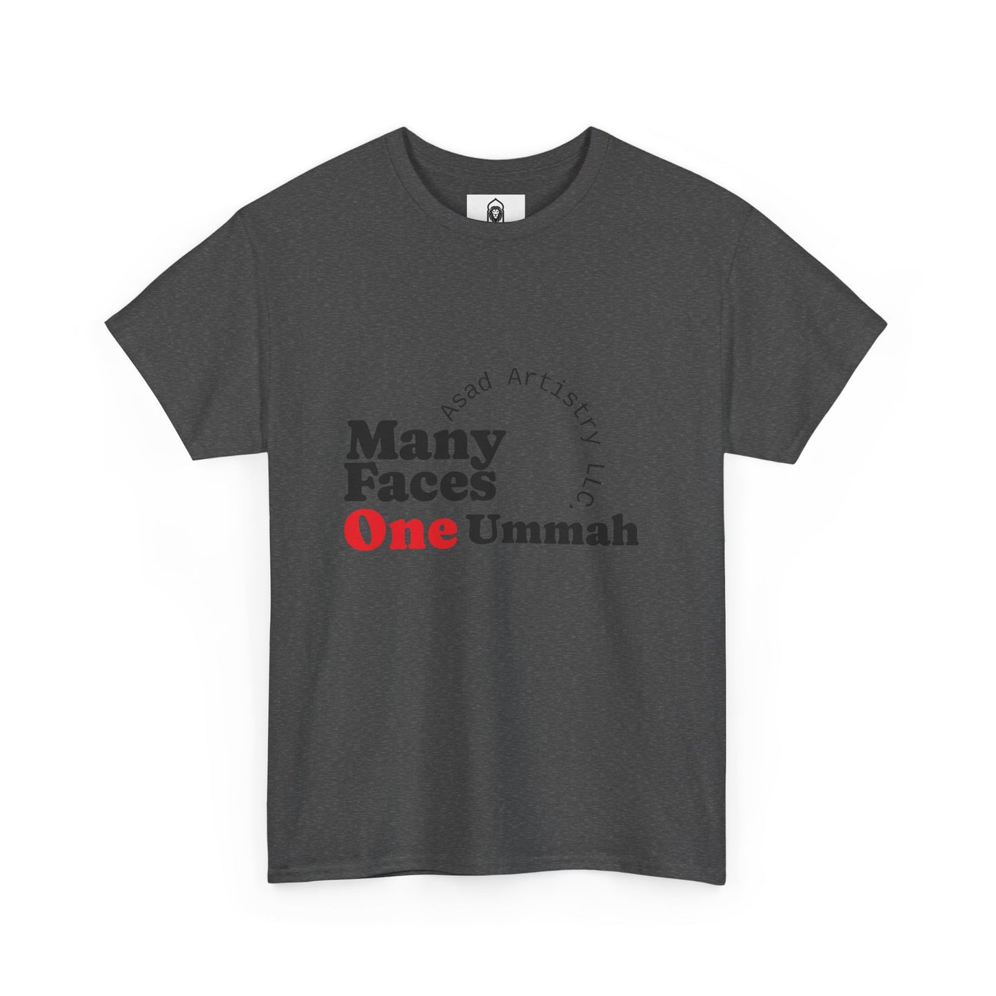 Unisex Heavy Cotton T-Shirt – "Many Faces, One Ummah"