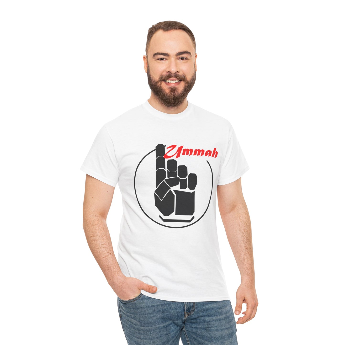 Unisex Heavy Cotton T-Shirt – "Many Faces, One Ummah"