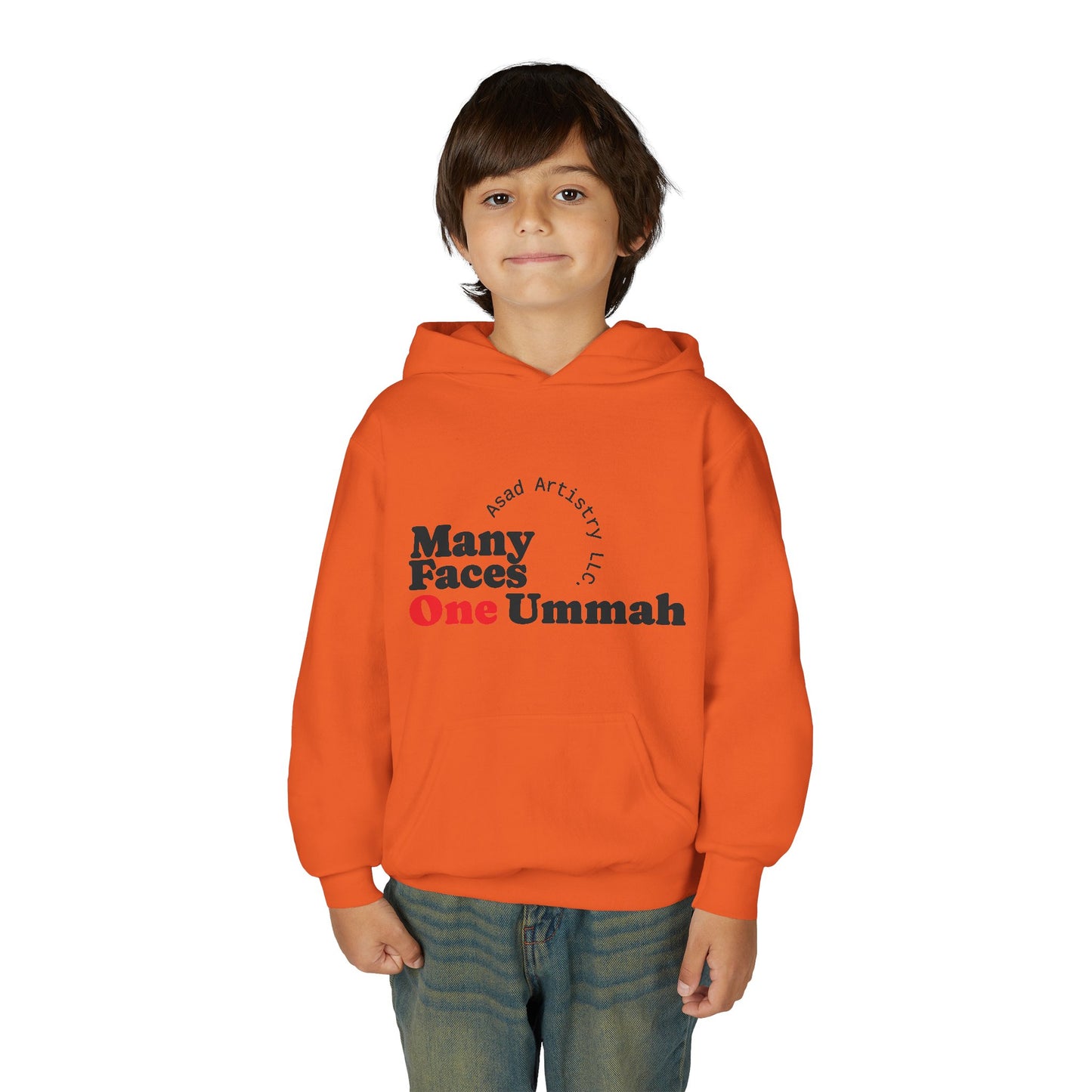 Youth Hoodie – Many Faces, One Ummah: Unity in Comfort