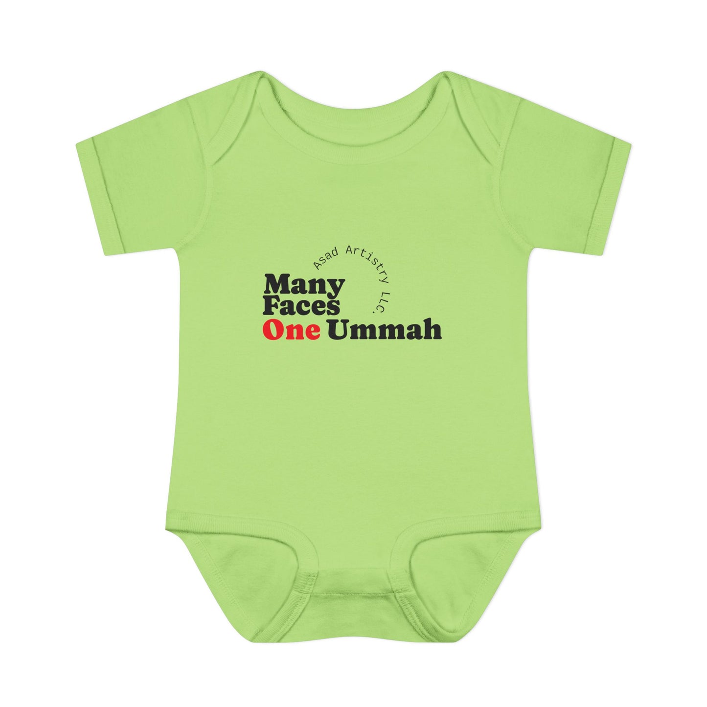 Many Faces One Ummah Infant Bodysuit – Softness, Simplicity, and Unity from Day One