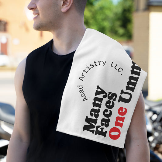White Rally Towel, Many Faces One Ummah