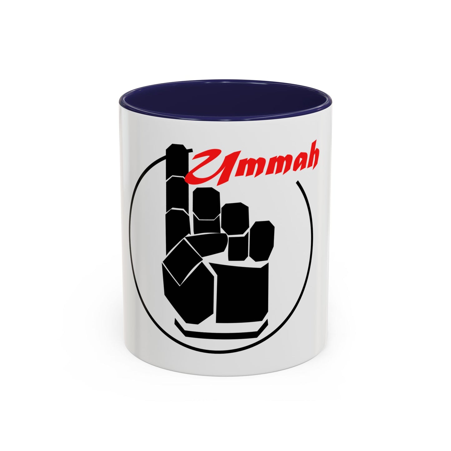 Black Logo-One Ummah Accent Coffee Mug – Sip with Unity