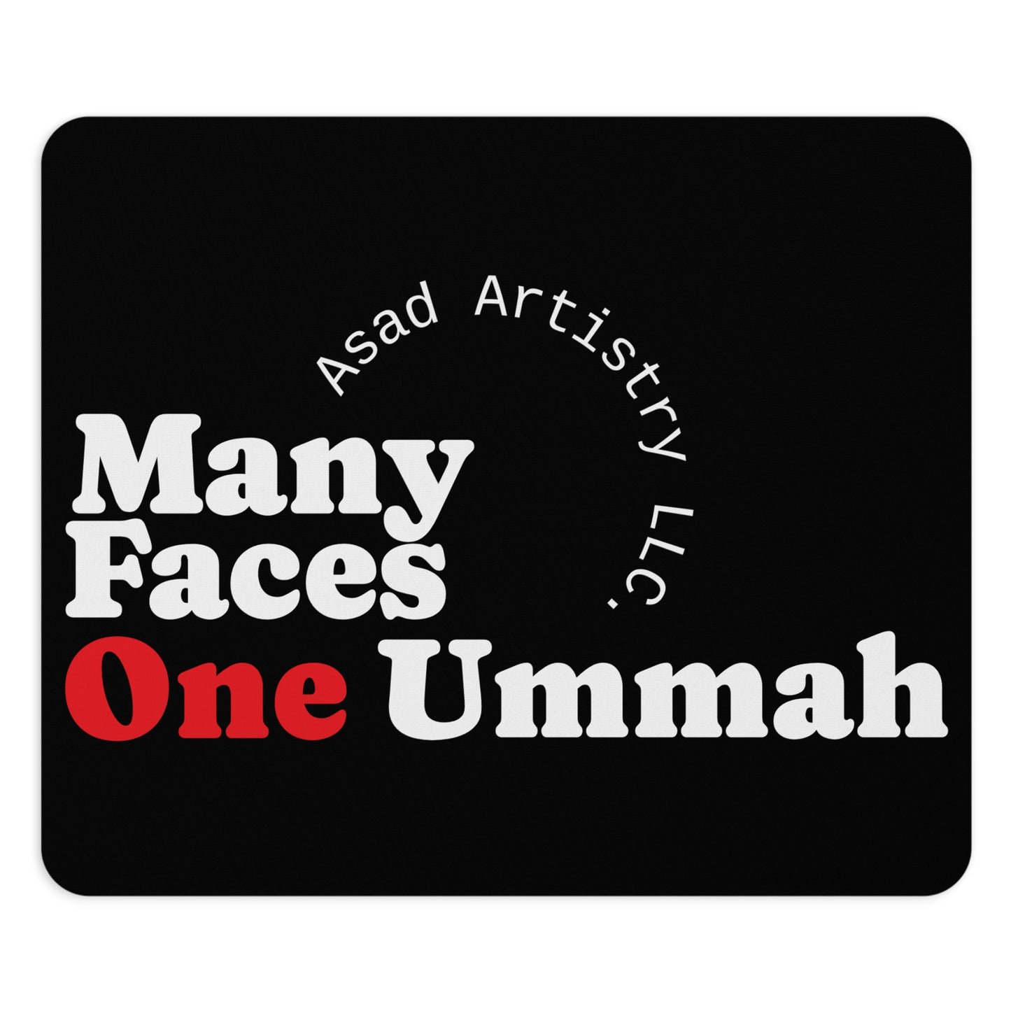 Many Faces One Ummah Mouse Pad