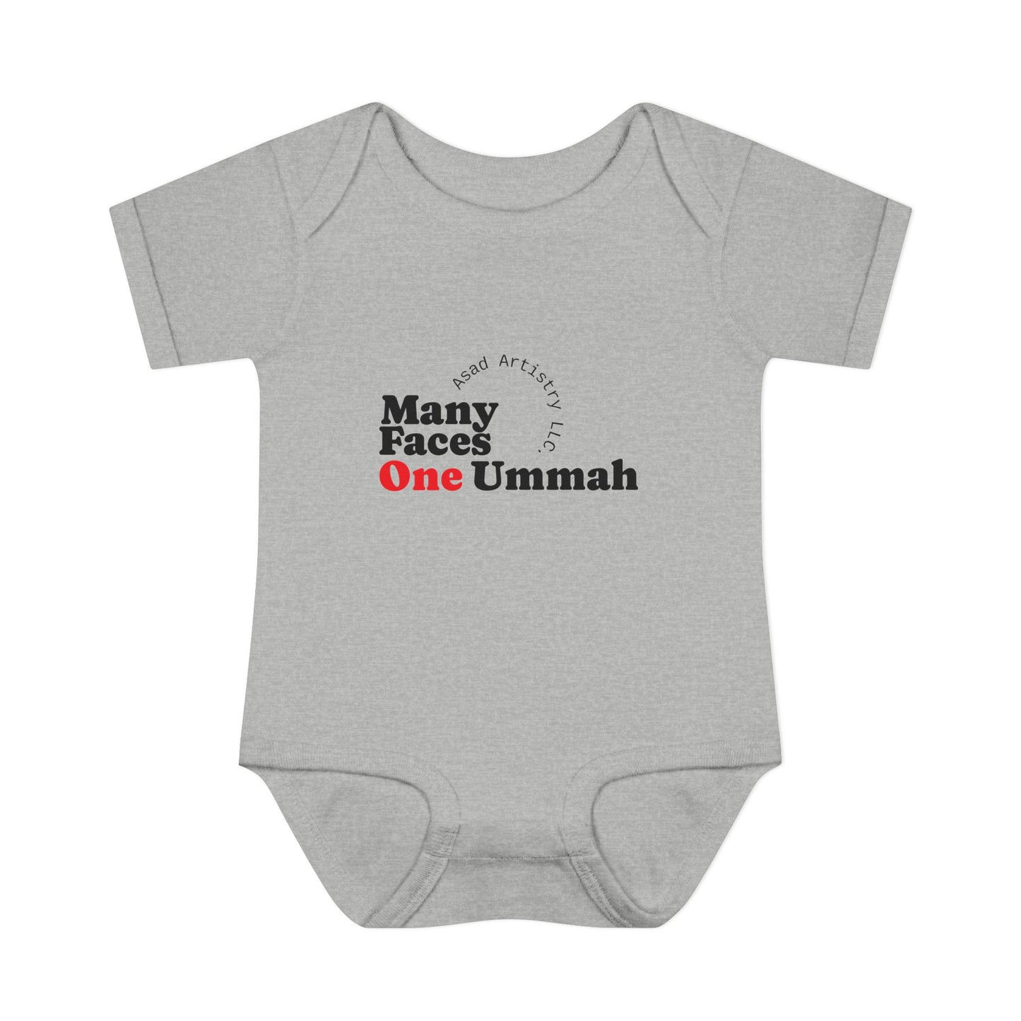 Many Faces One Ummah Infant Bodysuit – Softness, Simplicity, and Unity from Day One