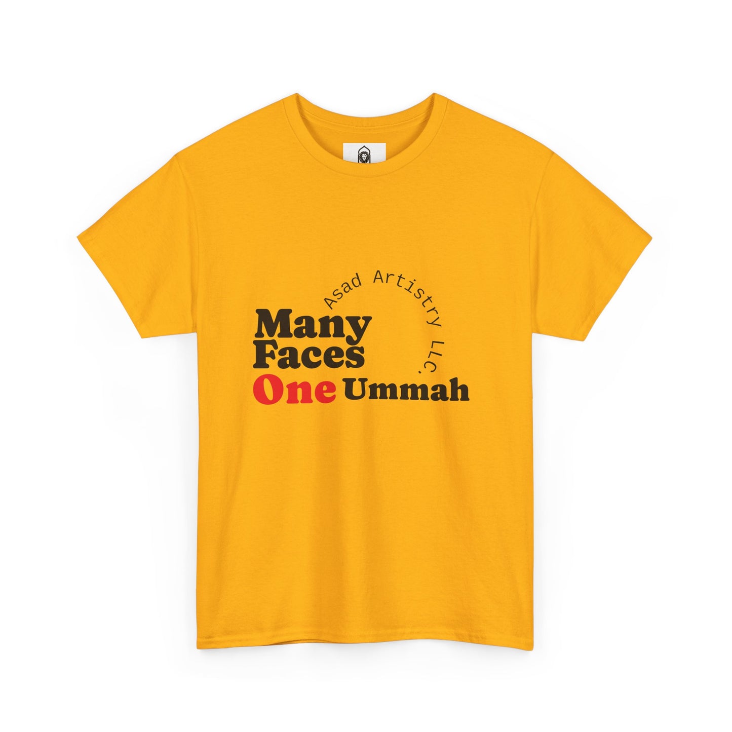 Unisex Heavy Cotton T-Shirt – "Many Faces, One Ummah"