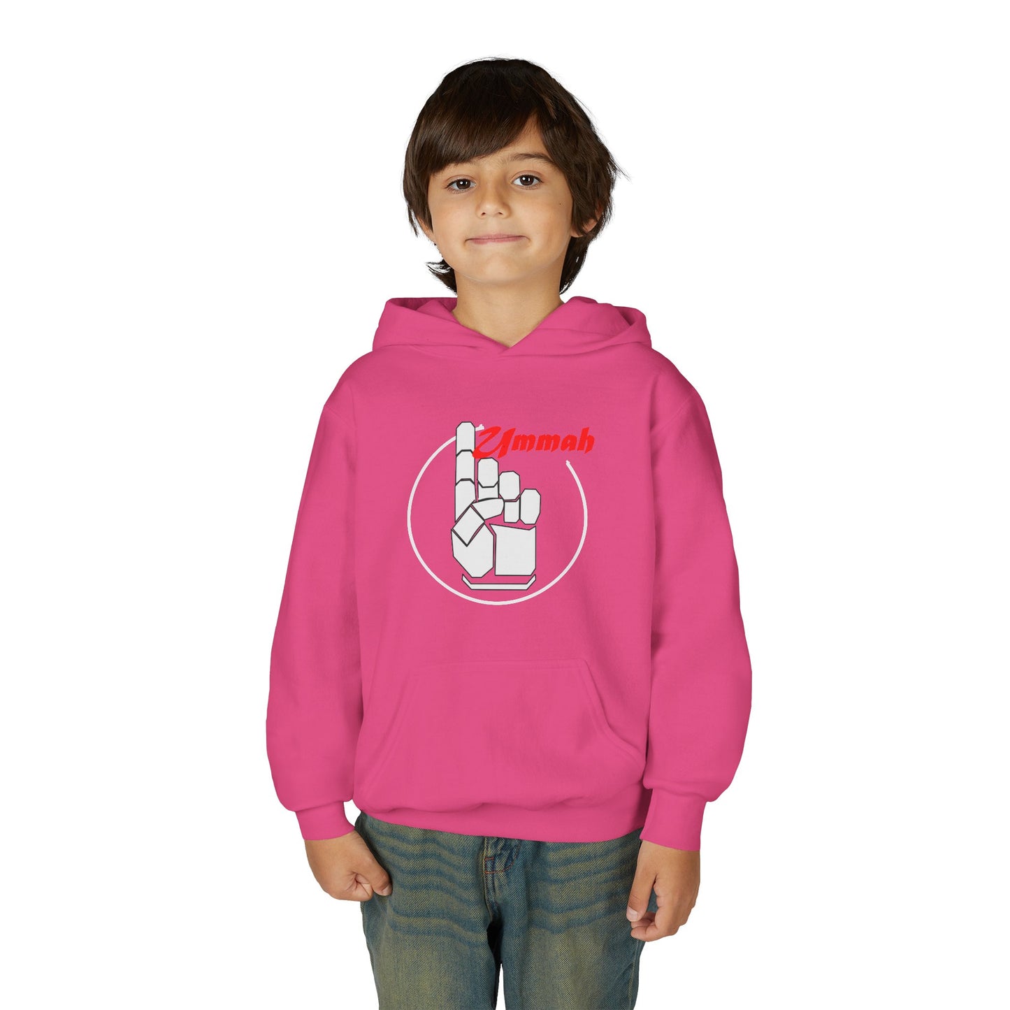 Youth Hooded Sweatshirt with 'Ummah' Graphic - Cozy & Stylish for All Occasions