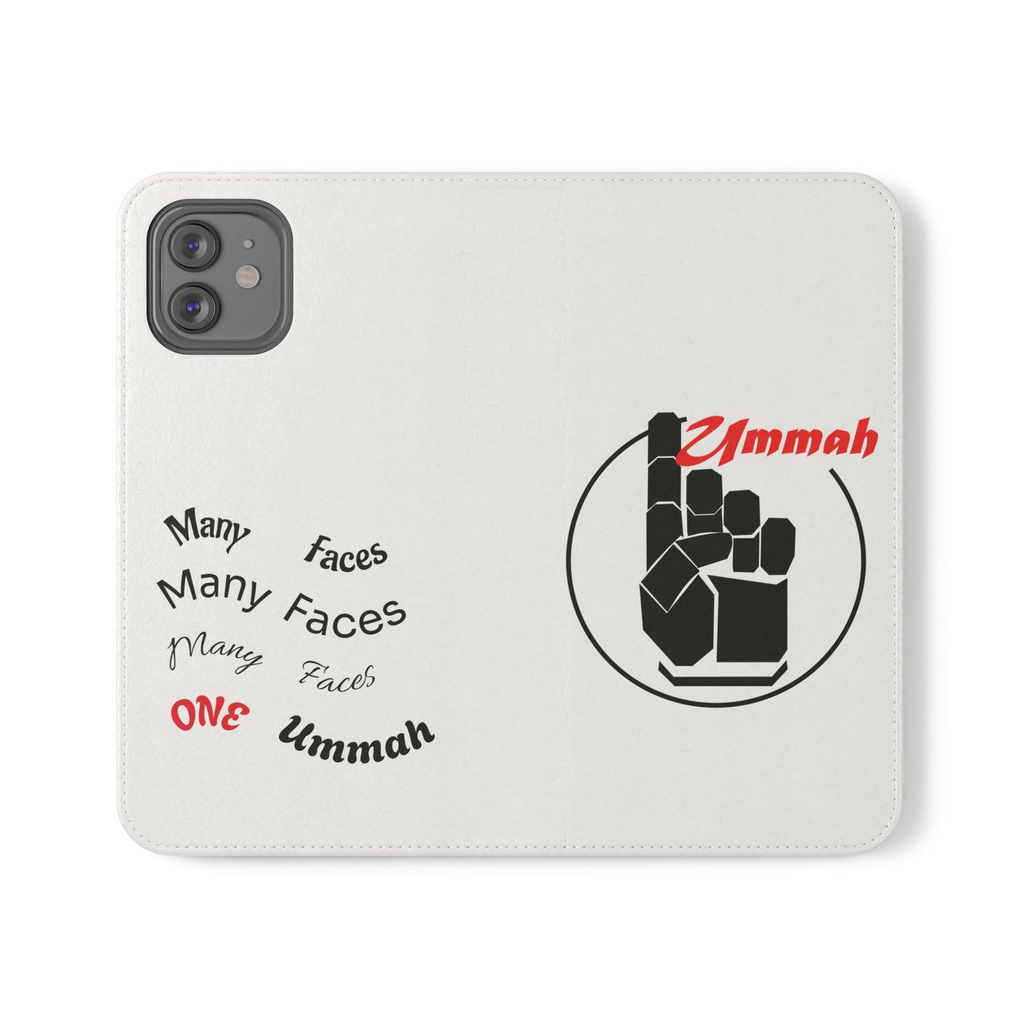 Many Faces, One Ummah Flip Case — where purpose meets protection.