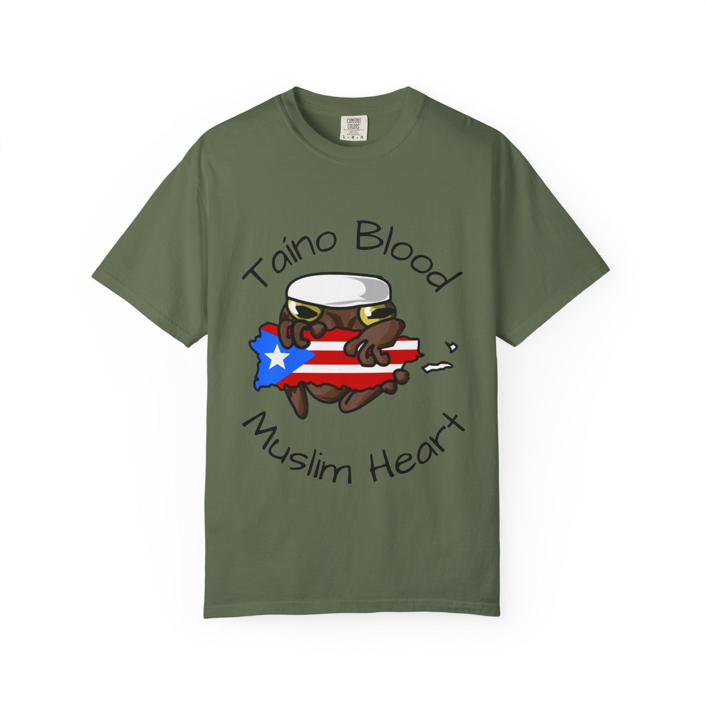 “Taíno Blood, Muslim Heart.”-Puerto Rican Muslim graphic Tee