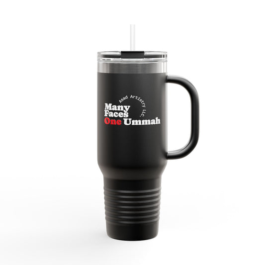 One Ummah Insulated Travel Mug-W/White letter