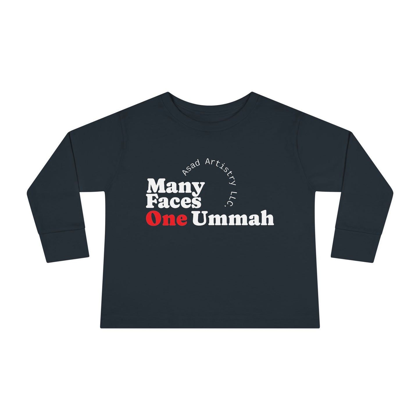Many Faces One Ummah Toddler Long Sleeve Tee – For Little Hearts, Big Unity