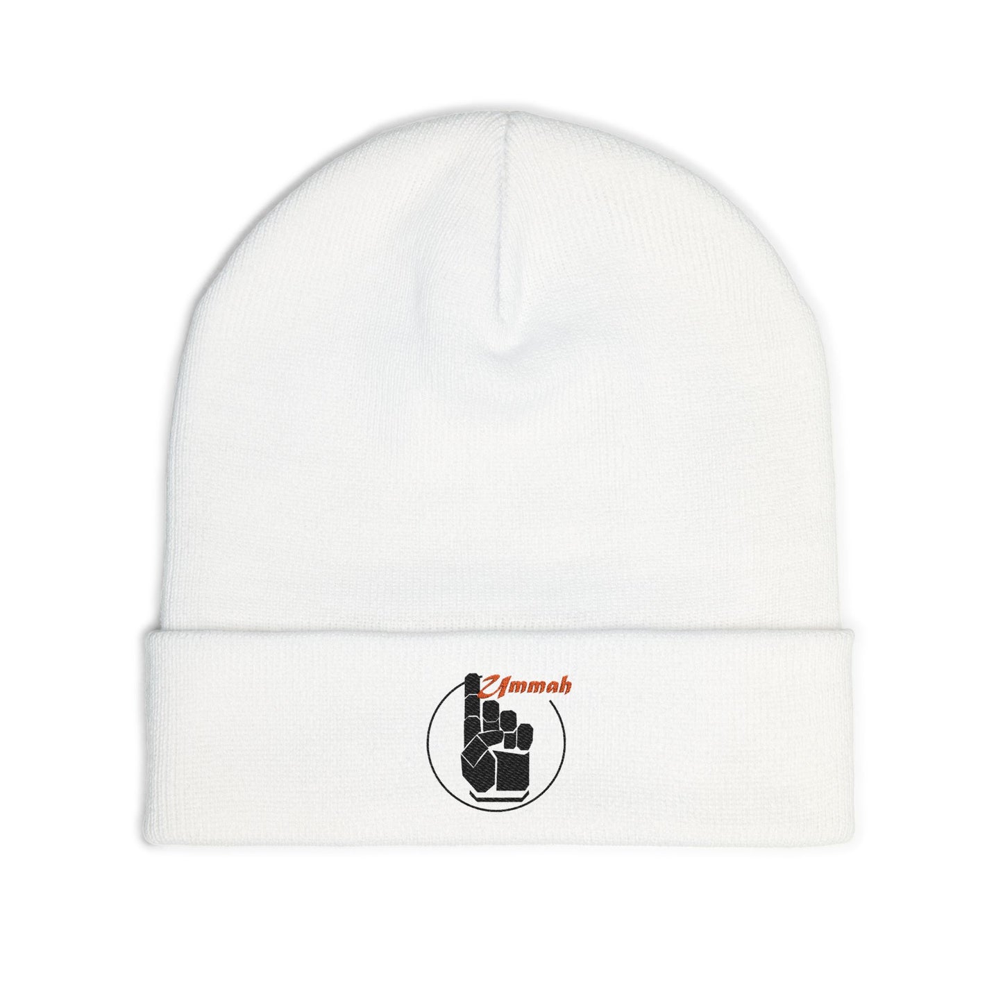 Embroidered One Ummah Sign Knit Beanie