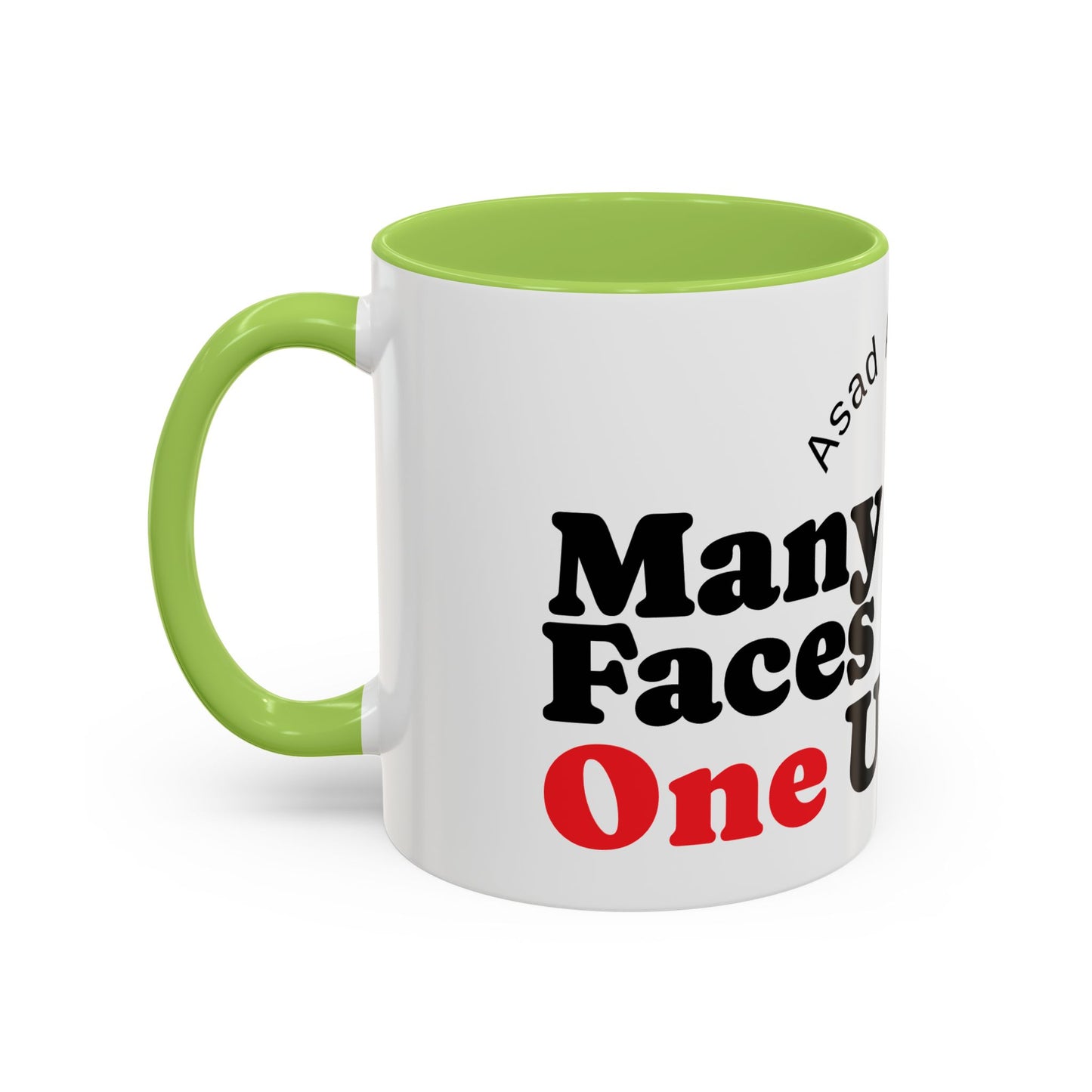 Many Faces, One Ummah Accent Coffee Mug