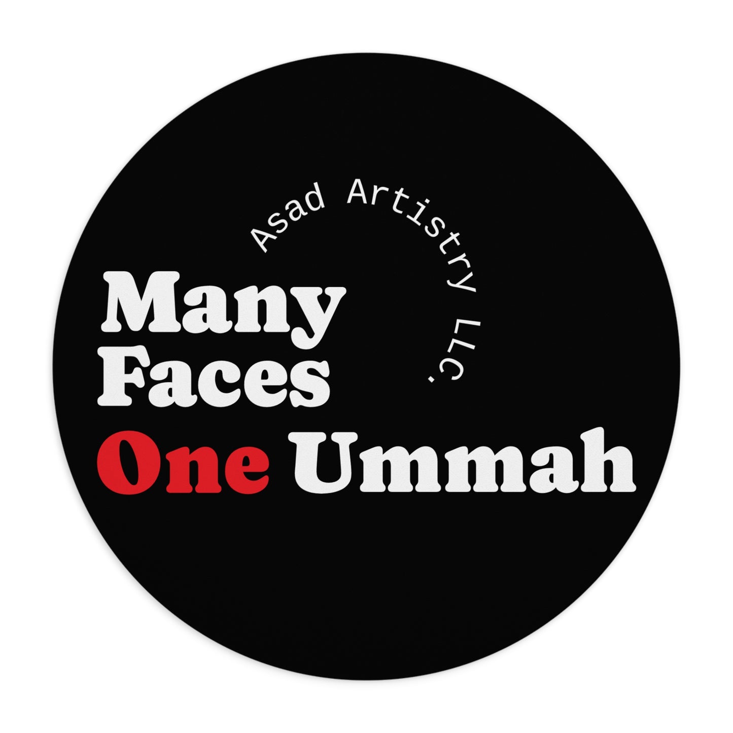 Many Faces One Ummah Mouse Pad