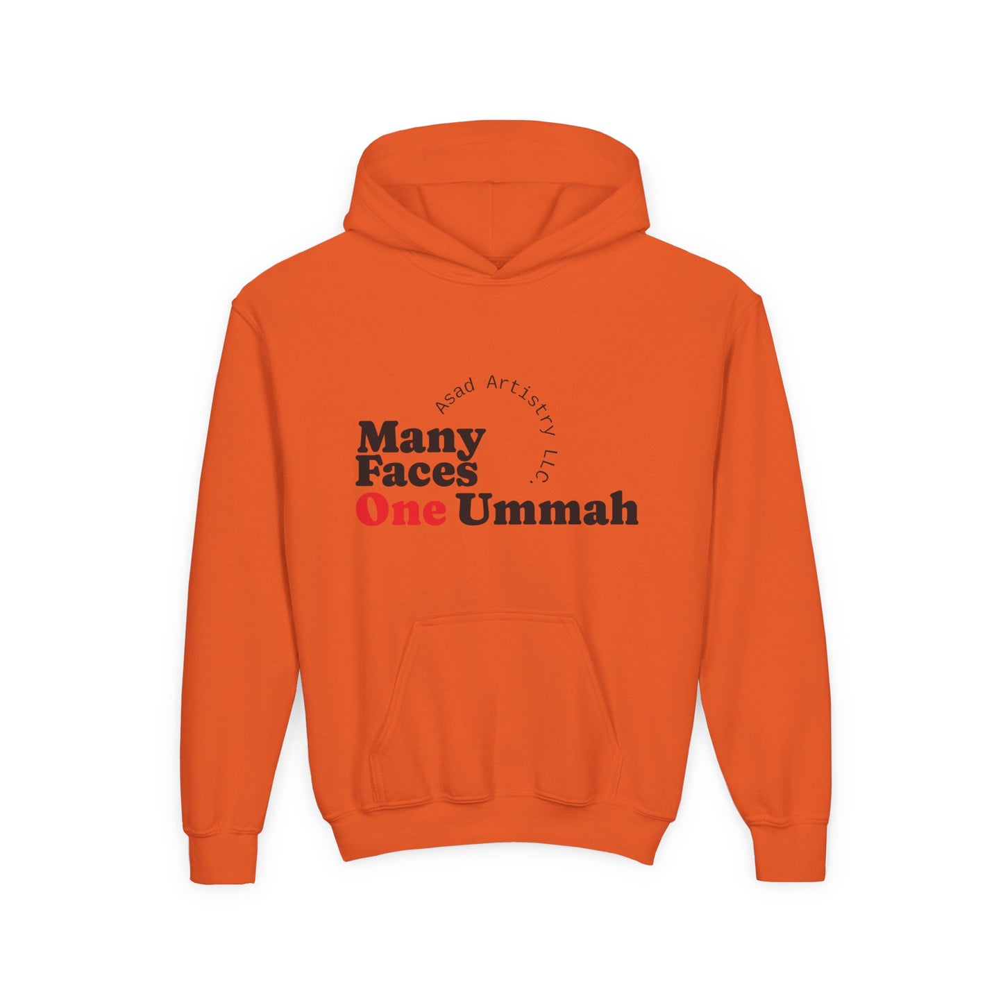 Youth Hoodie – Many Faces, One Ummah: Unity in Comfort
