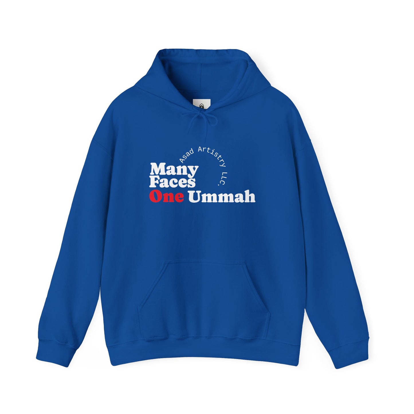 Unisex Heavy Blend Hoodie – "Many Faces, One Ummah"
