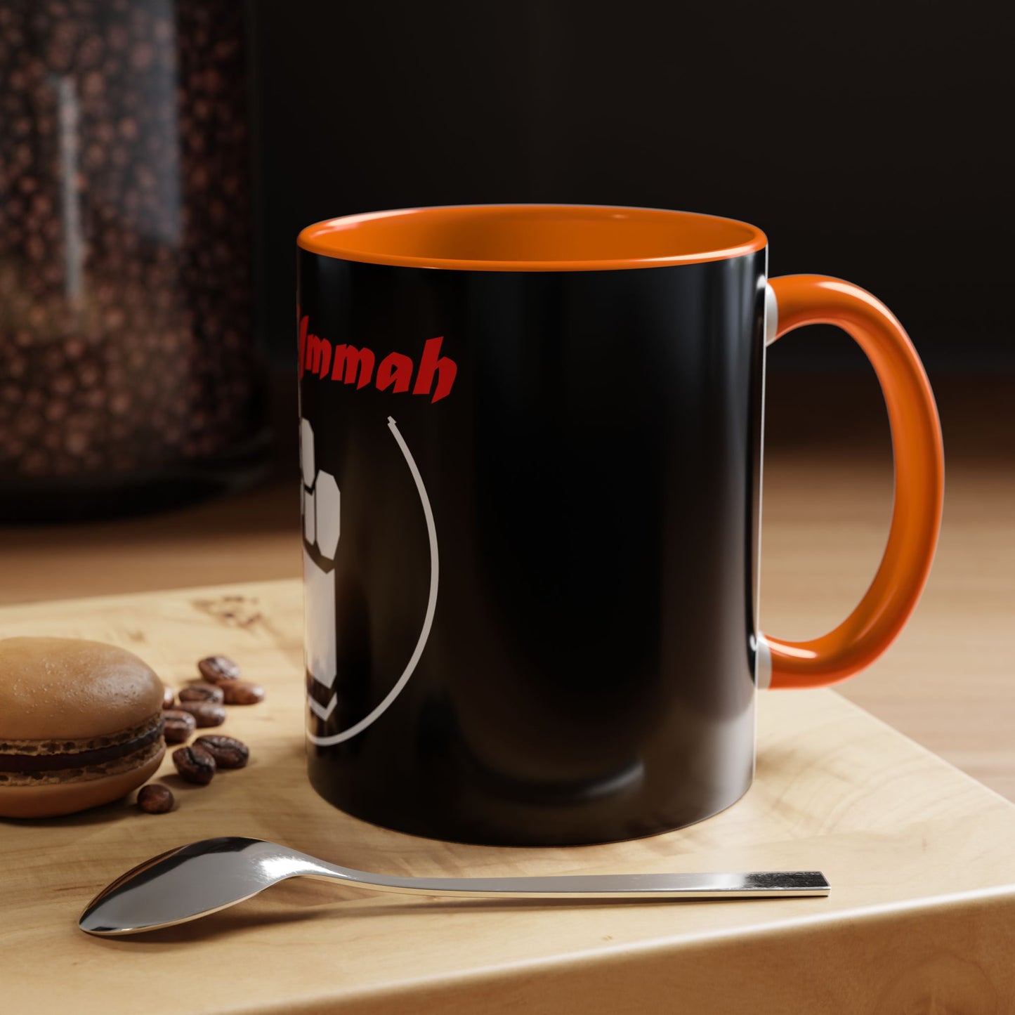 White One Ummah Logo Accent Coffee Mug