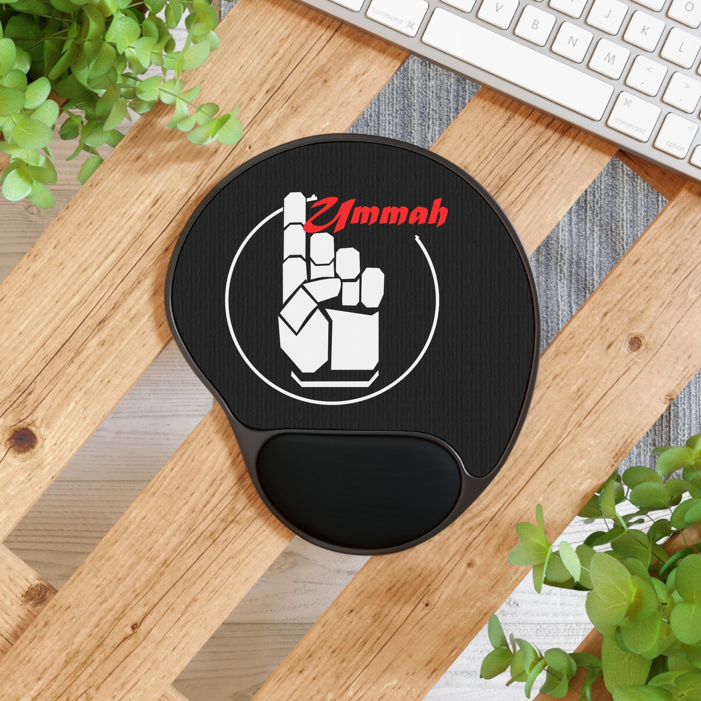 Ergonomic Mouse Pad with Wrist Rest W/ One Ummah Logo