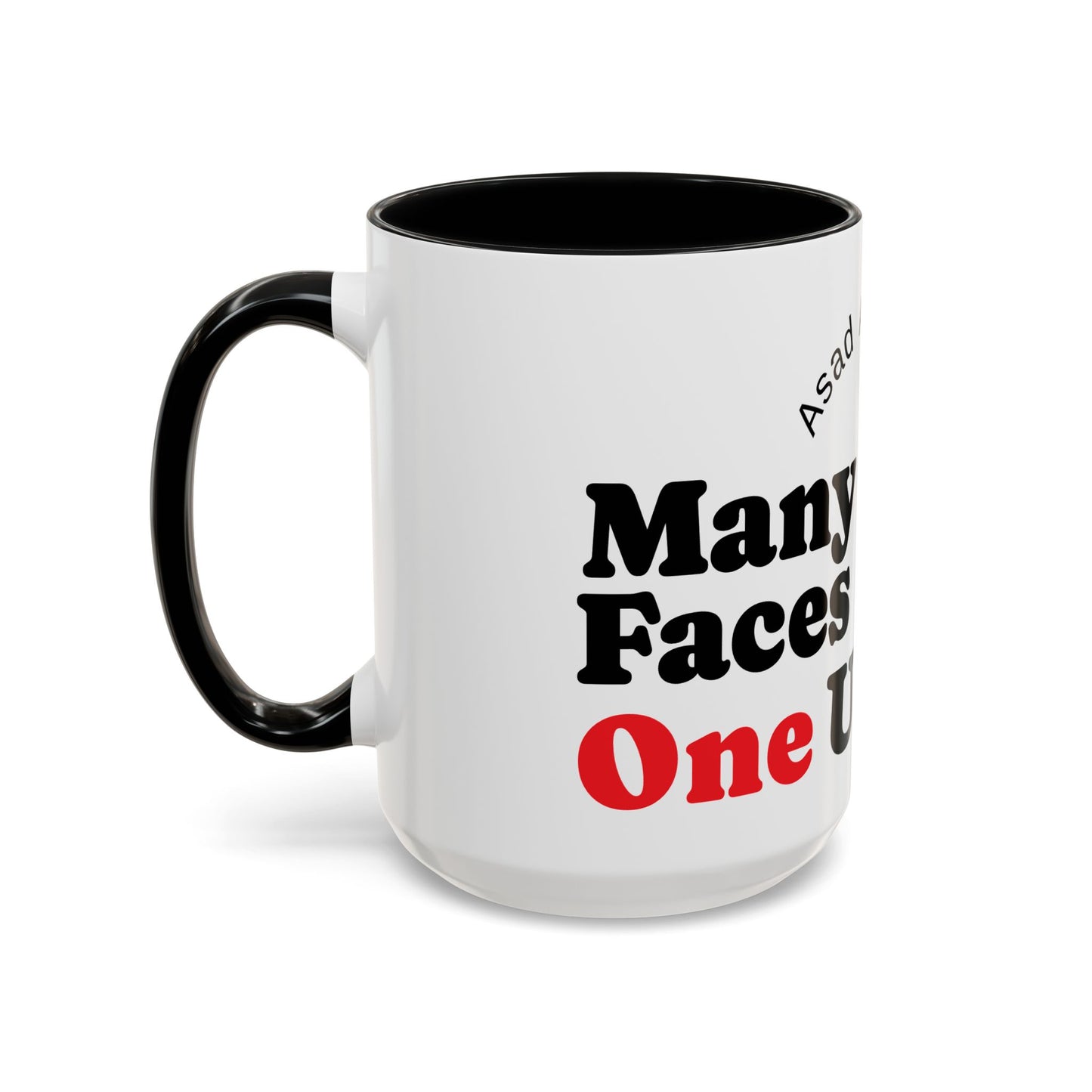 Many Faces, One Ummah Accent Coffee Mug
