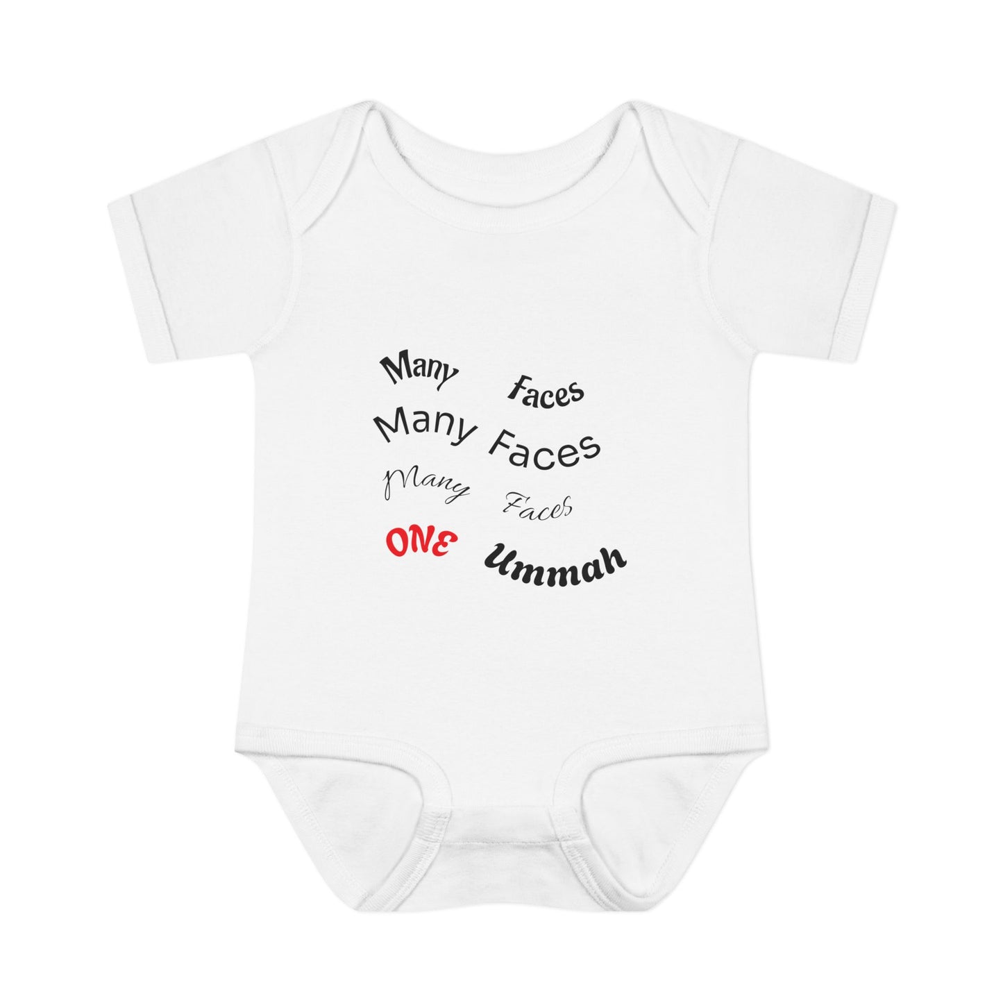 Many Faces One Ummah Infant Baby Rib Bodysuit – Joyful Comfort, United From the Start