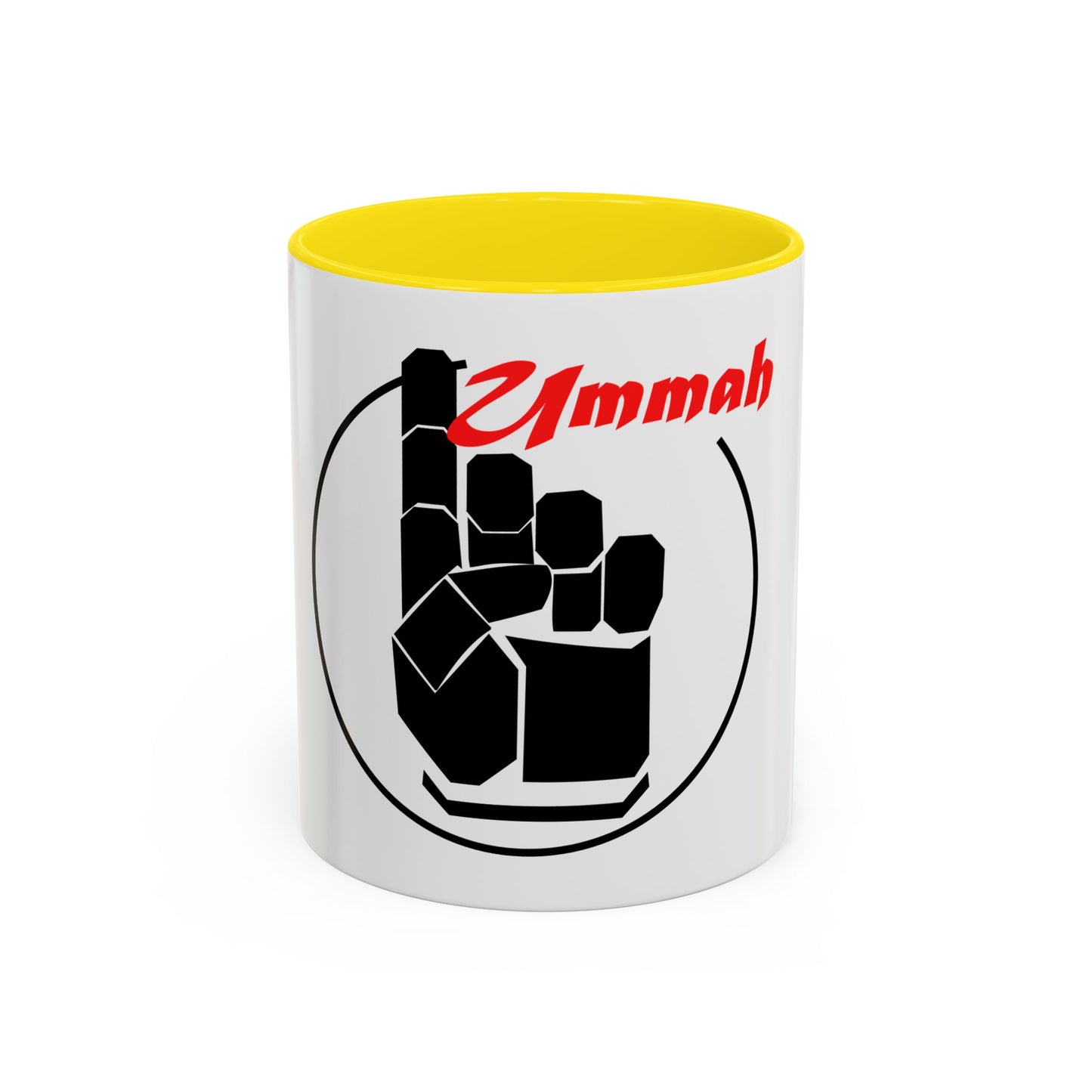 Black Logo-One Ummah Accent Coffee Mug – Sip with Unity