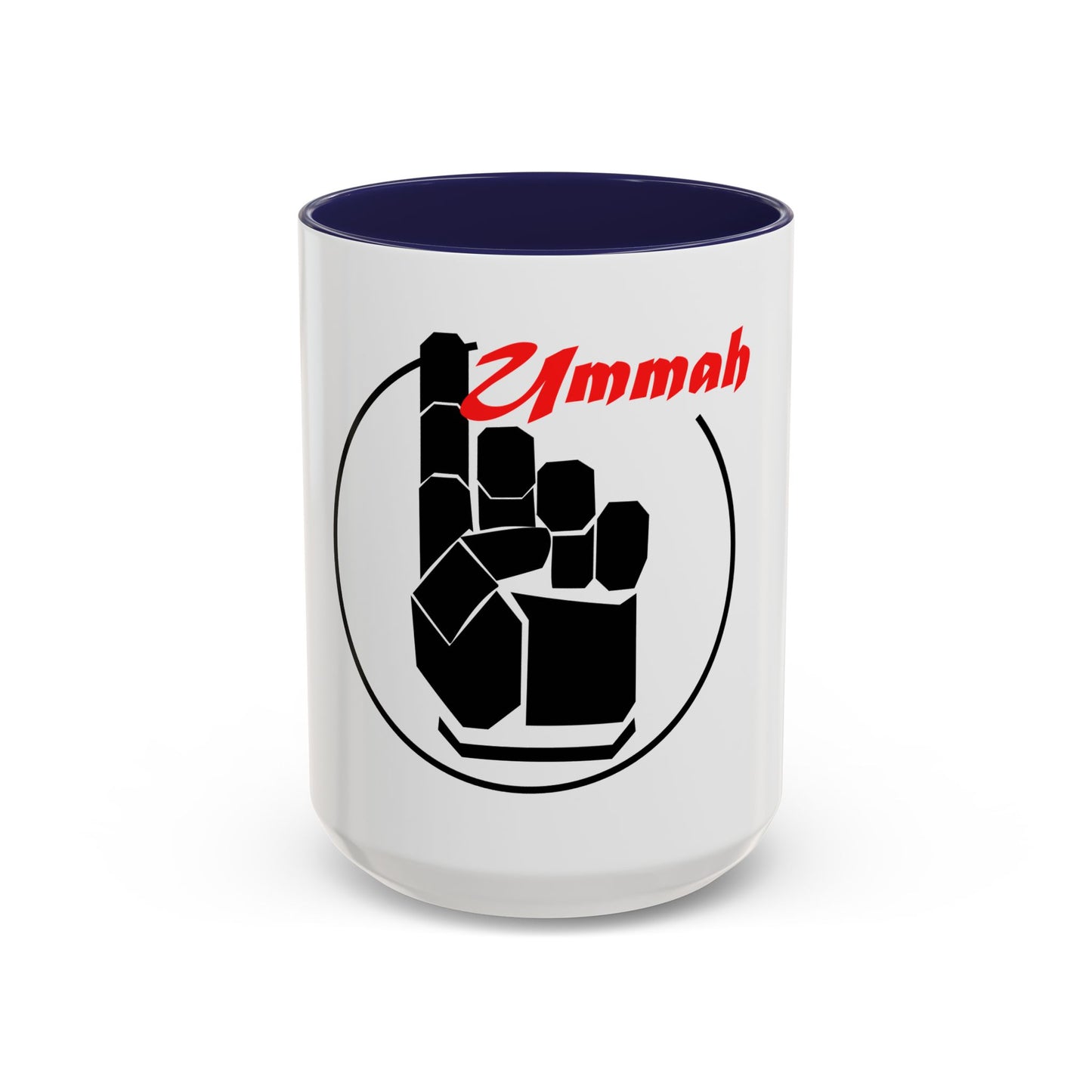 Black Logo-One Ummah Accent Coffee Mug – Sip with Unity