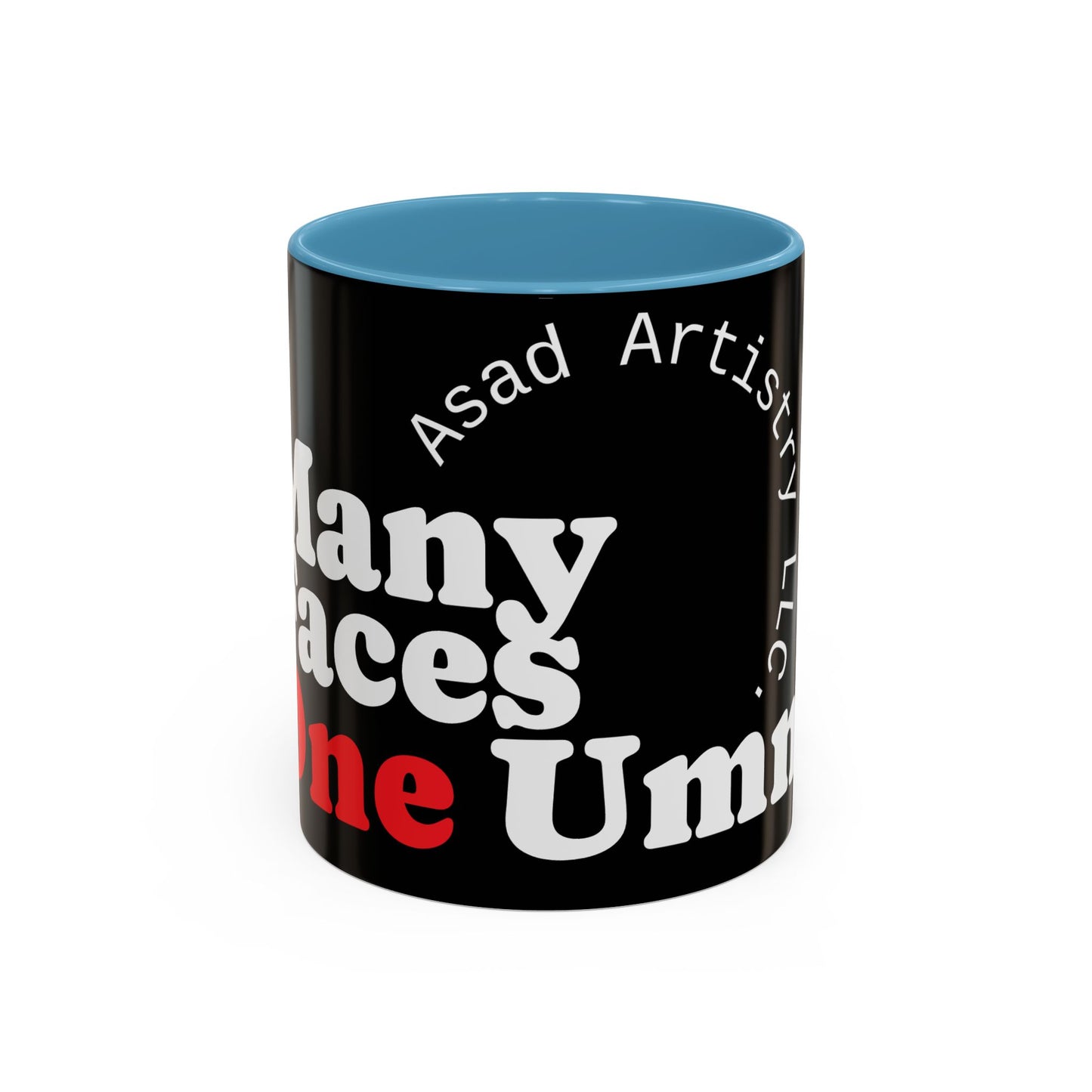 Many Faces, One Ummah Accent Coffee Mug – Sip with Unity
