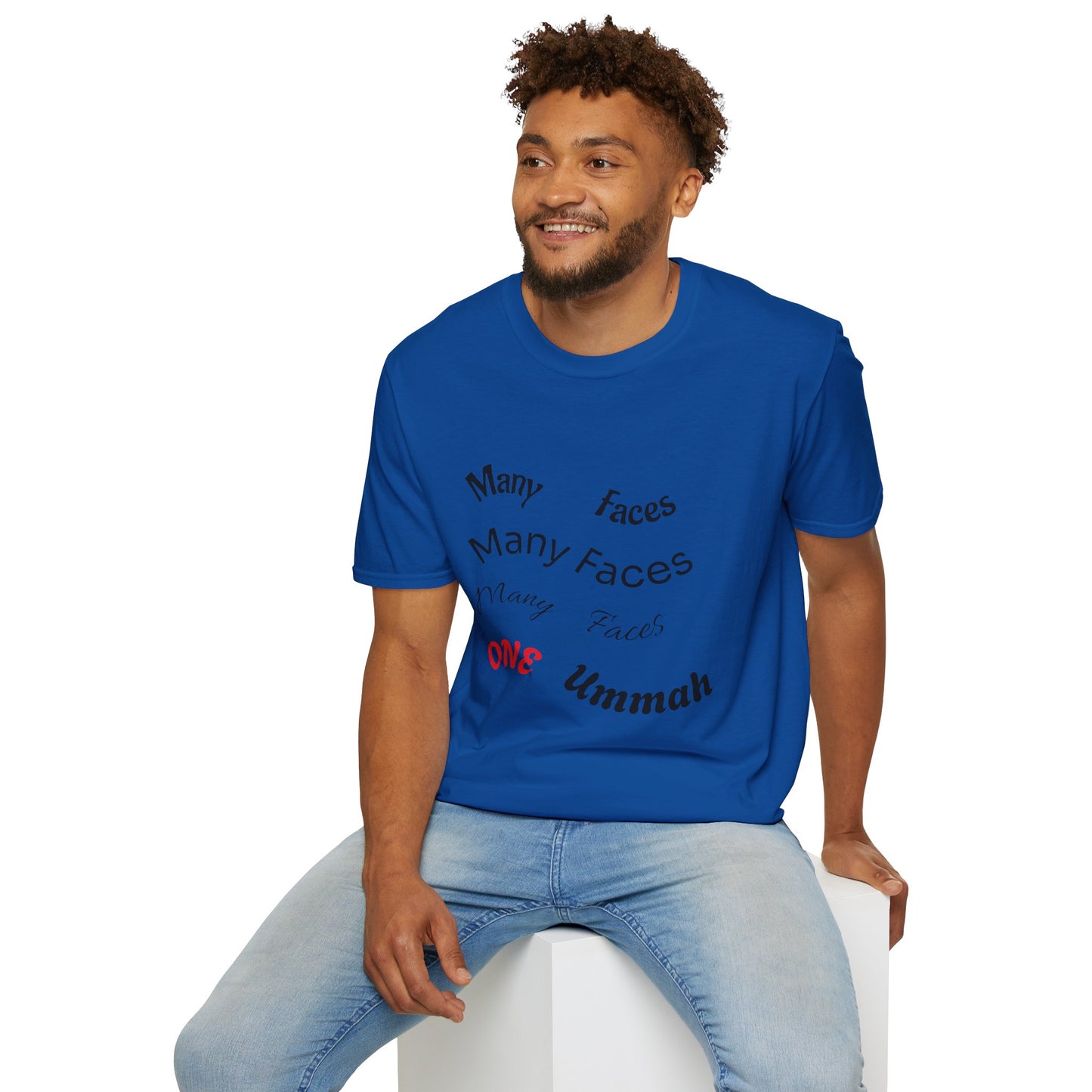 Unity Message Unisex T-Shirt - Many Faces One Ummah, Diversity Tee, Muslim Gift, Inclusive Apparel, Cultural Pride Top