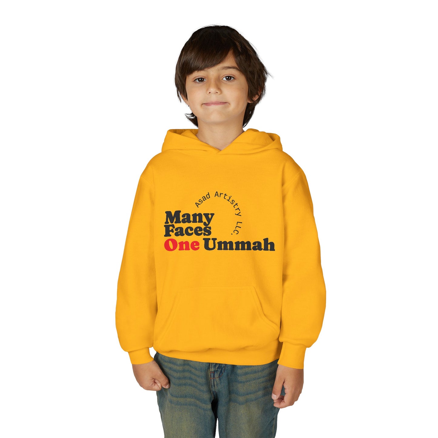Youth Hoodie – Many Faces, One Ummah: Unity in Comfort