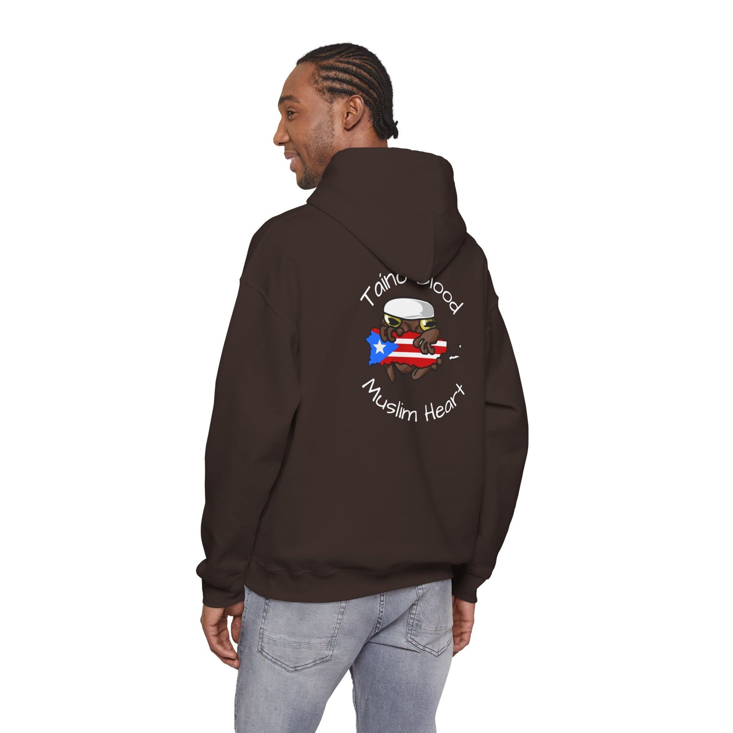 Puerto Rican Muslim Hoodie – Taino Blood, Muslim Heart