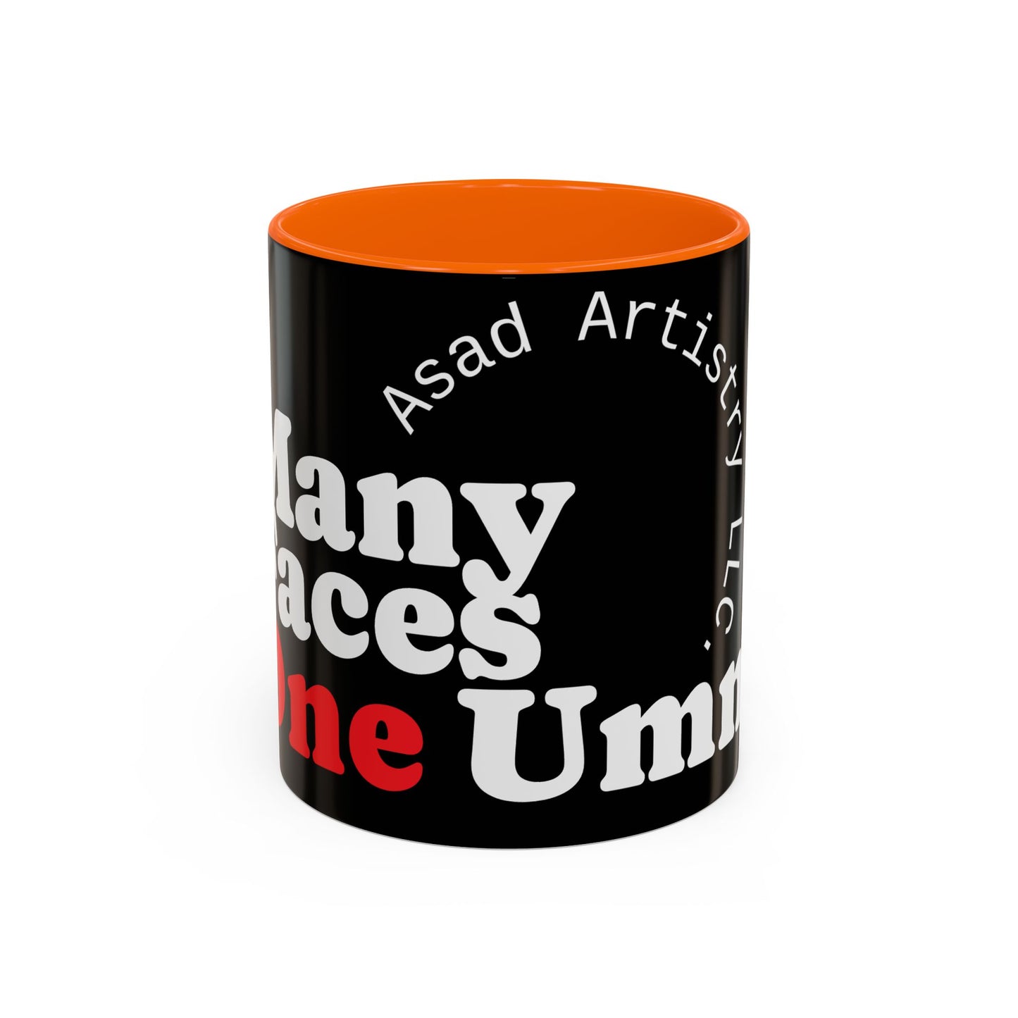 Many Faces, One Ummah Accent Coffee Mug – Sip with Unity