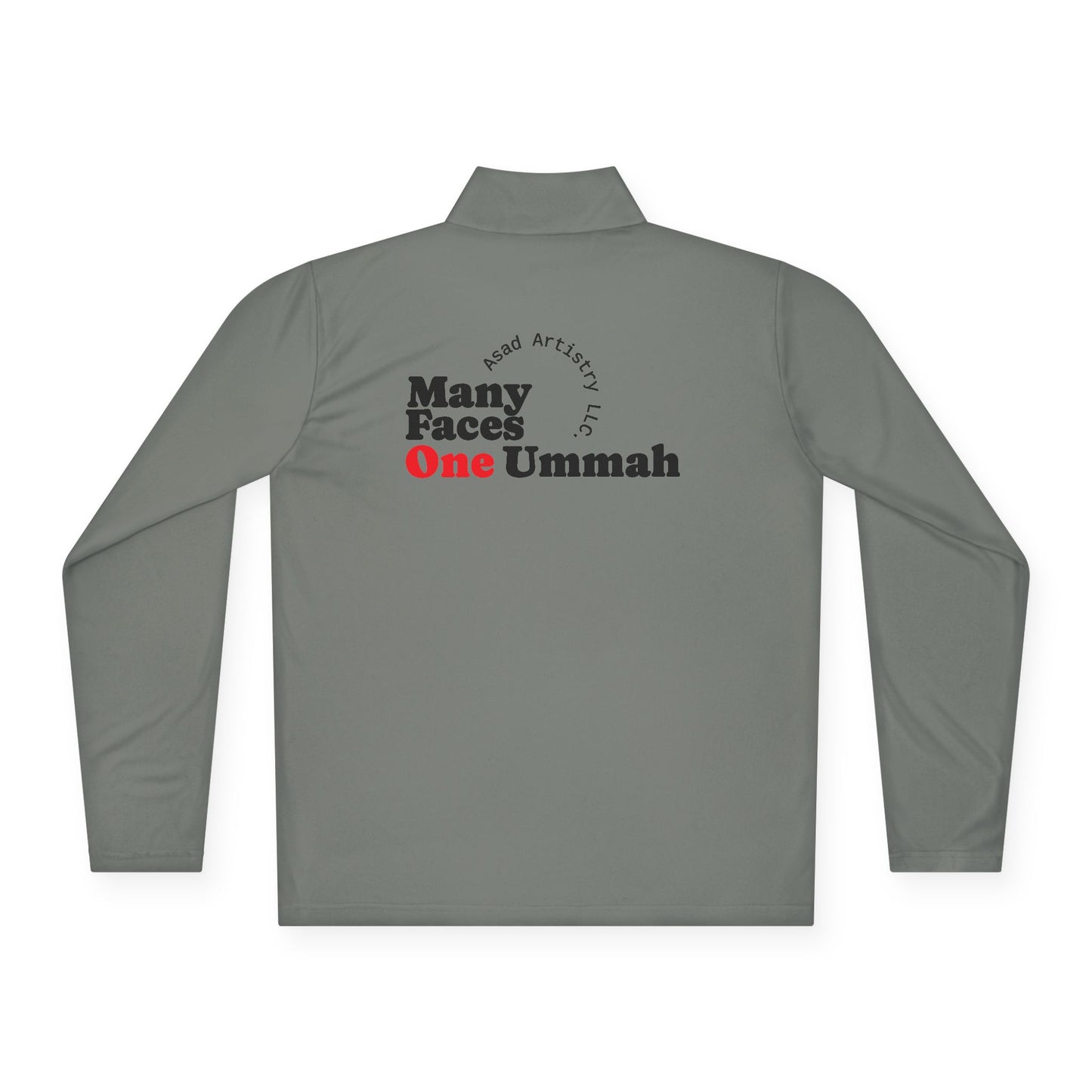 One Ummah Unisex Quarter-Zip Pullover – Performance, Style, and Unity
