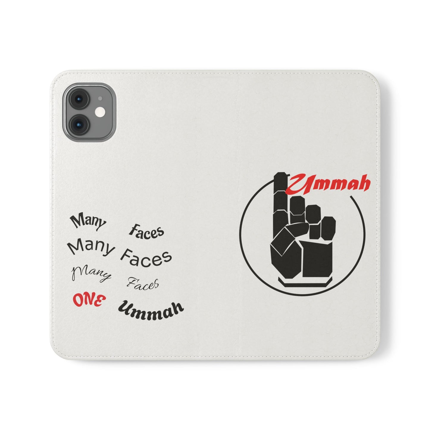 Many Faces, One Ummah Flip Case — where purpose meets protection.