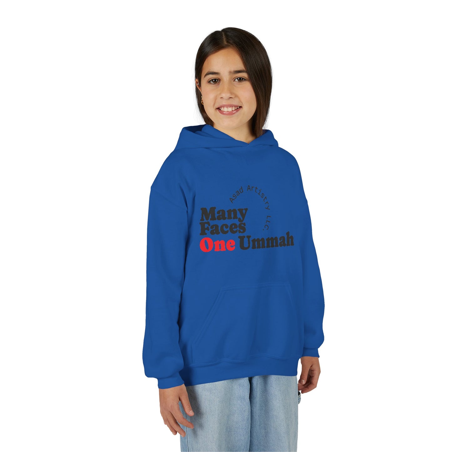 Youth Hoodie – Many Faces, One Ummah: Unity in Comfort