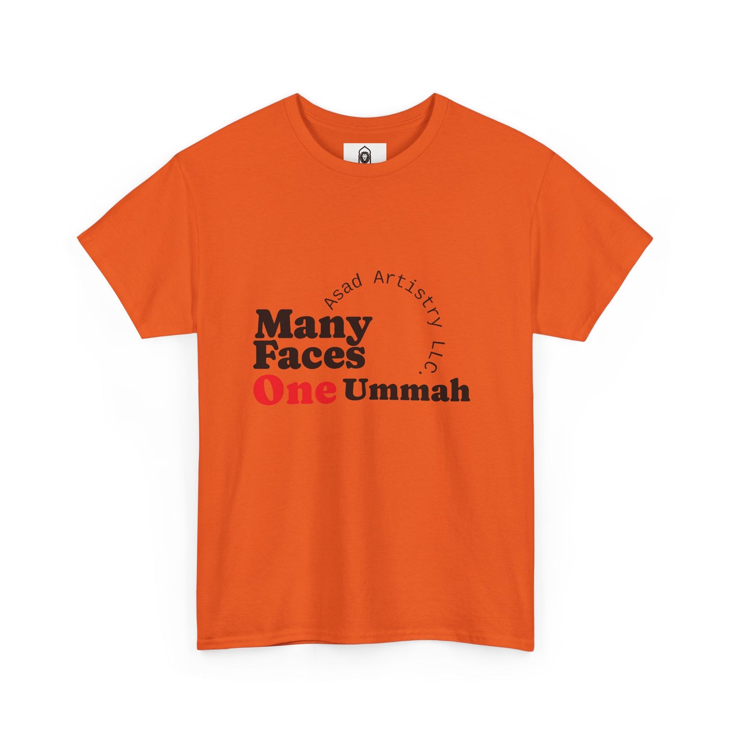 Unisex Heavy Cotton T-Shirt – "Many Faces, One Ummah"