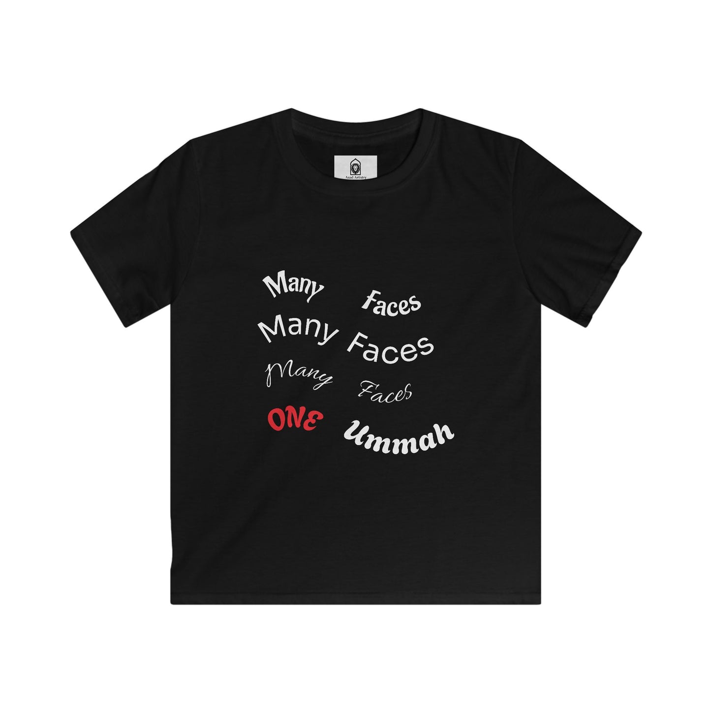Many Faces One Ummah Kids’ T-Shirt – Confidence, Comfort &amp; Community