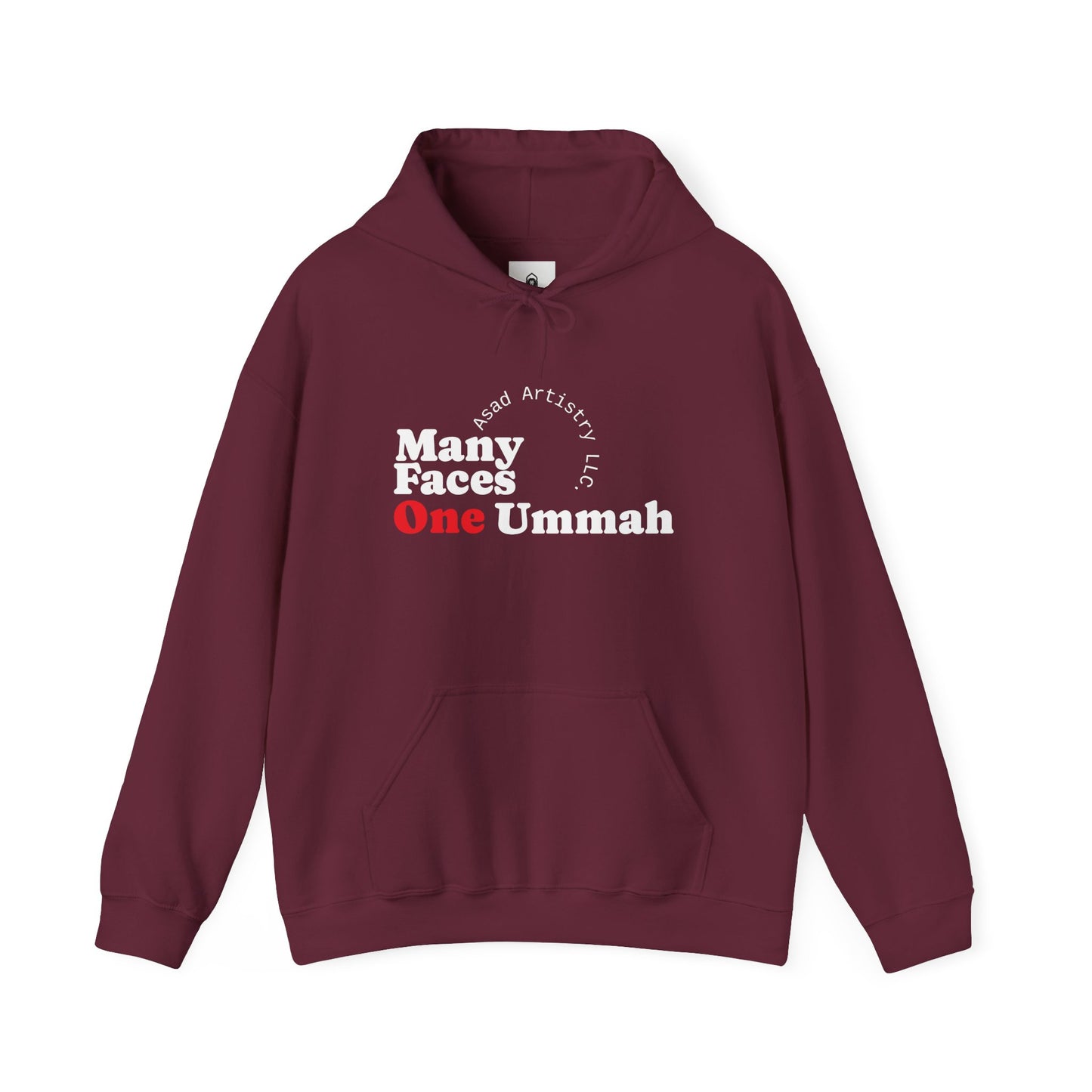 Unisex Heavy Blend Hoodie – "Many Faces, One Ummah"