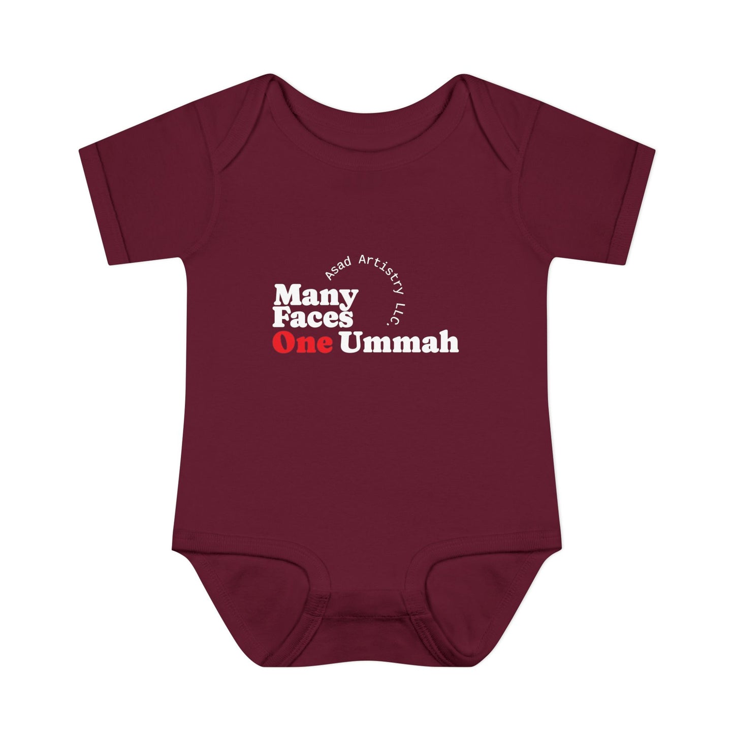 Many Faces One Ummah Infant Bodysuit – Softness, Simplicity, and Unity from Day One