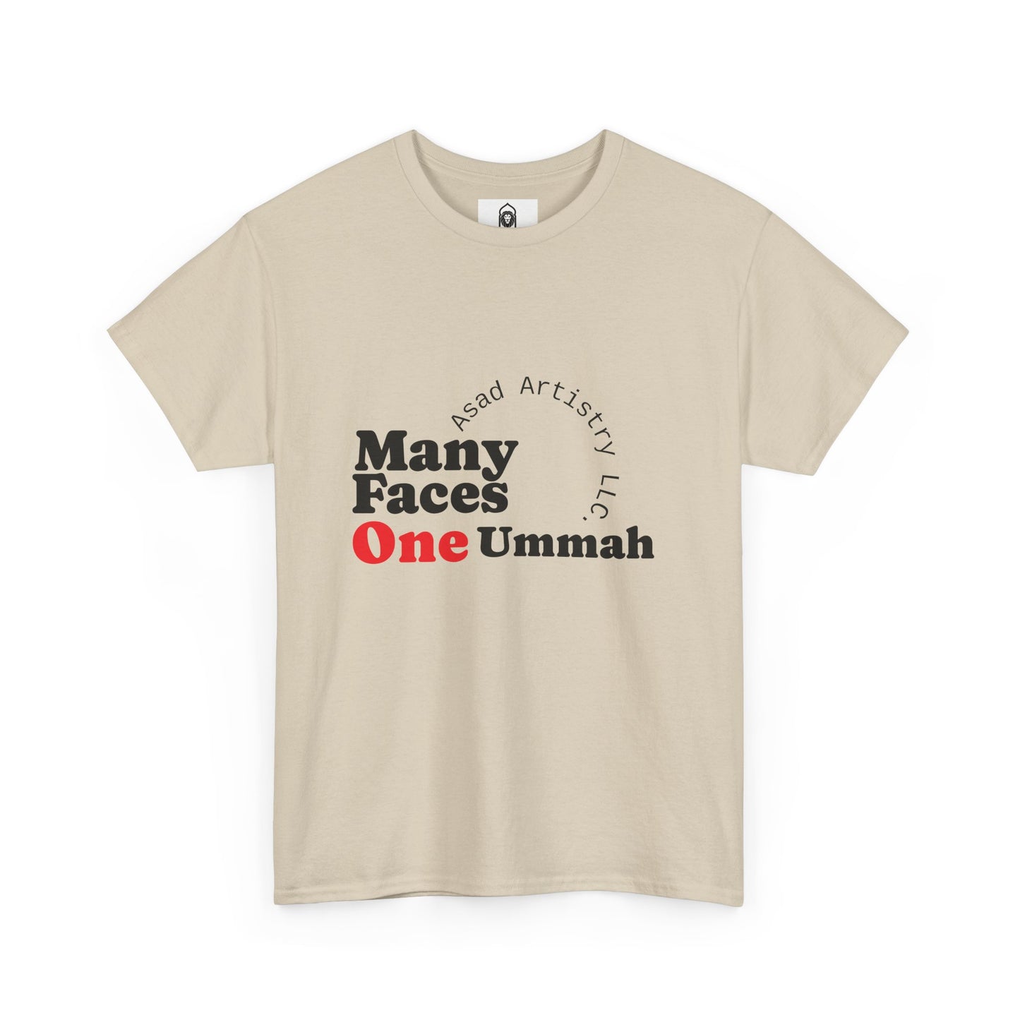 Unisex Heavy Cotton T-Shirt – "Many Faces, One Ummah"