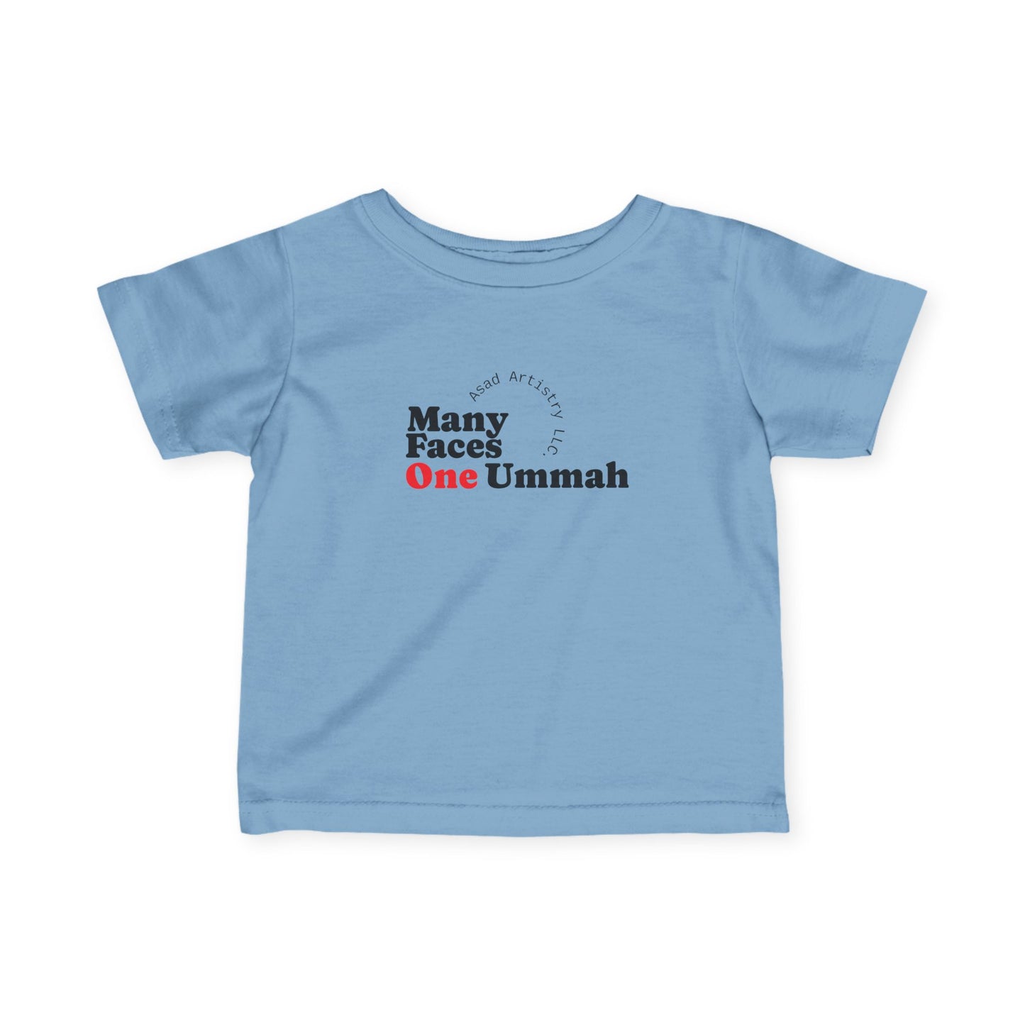 Many Faces One Ummah Infant Fine Jersey Tee – Softness That Speaks Unity