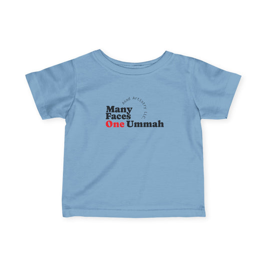 Many Faces One Ummah Infant Fine Jersey Tee – Softness That Speaks Unity