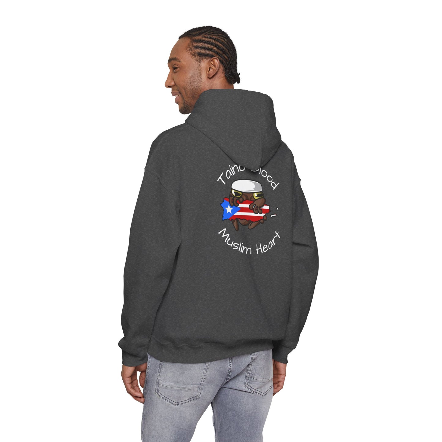Puerto Rican Muslim Hoodie – Taino Blood, Muslim Heart