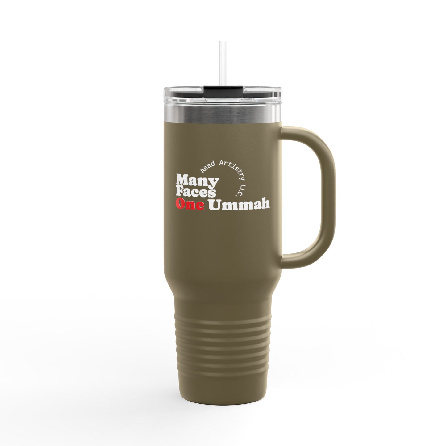 One Ummah Insulated Travel Mug-W/White letter
